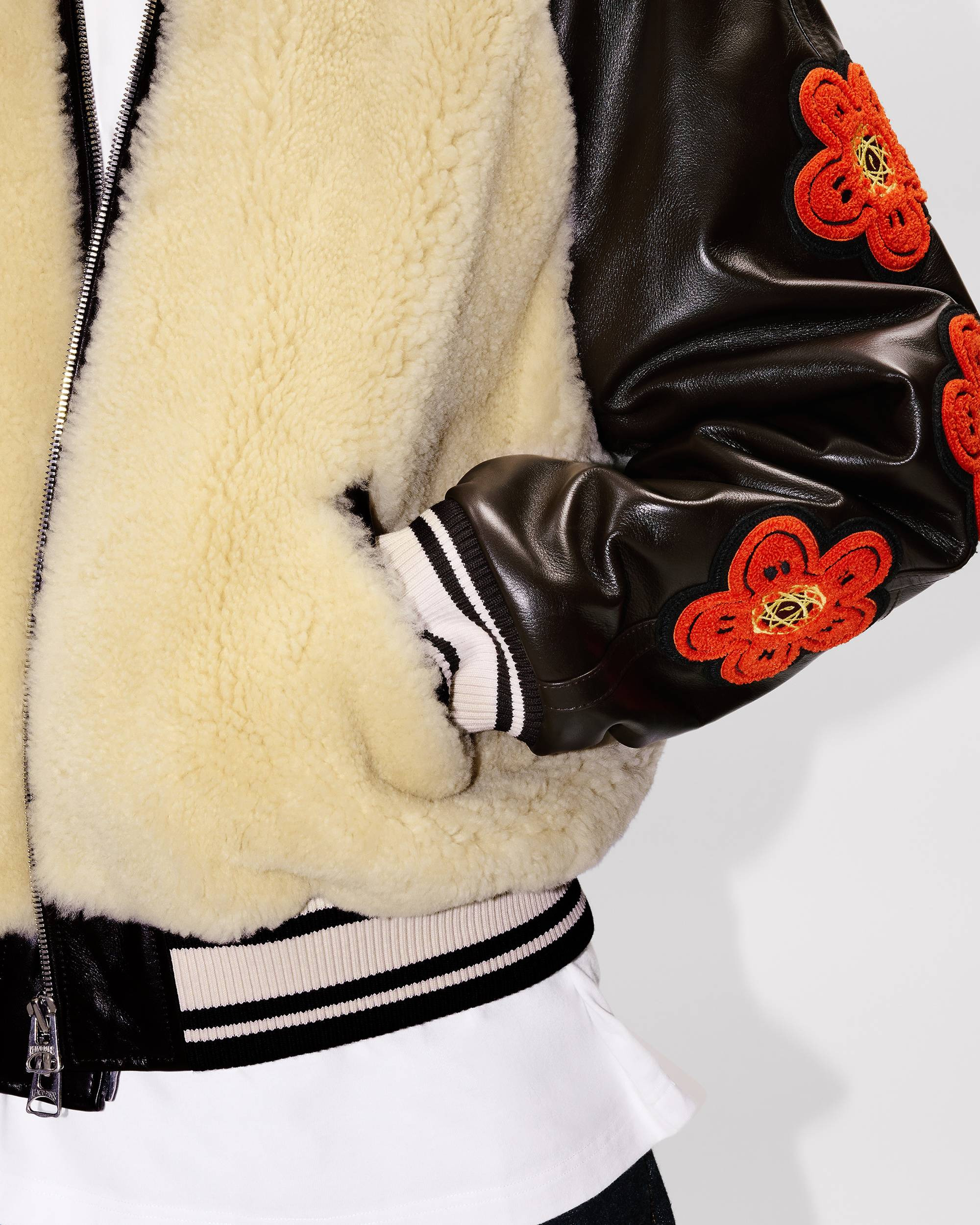 'Kenzo x Futura 2000' genderless shearling varsity - 14