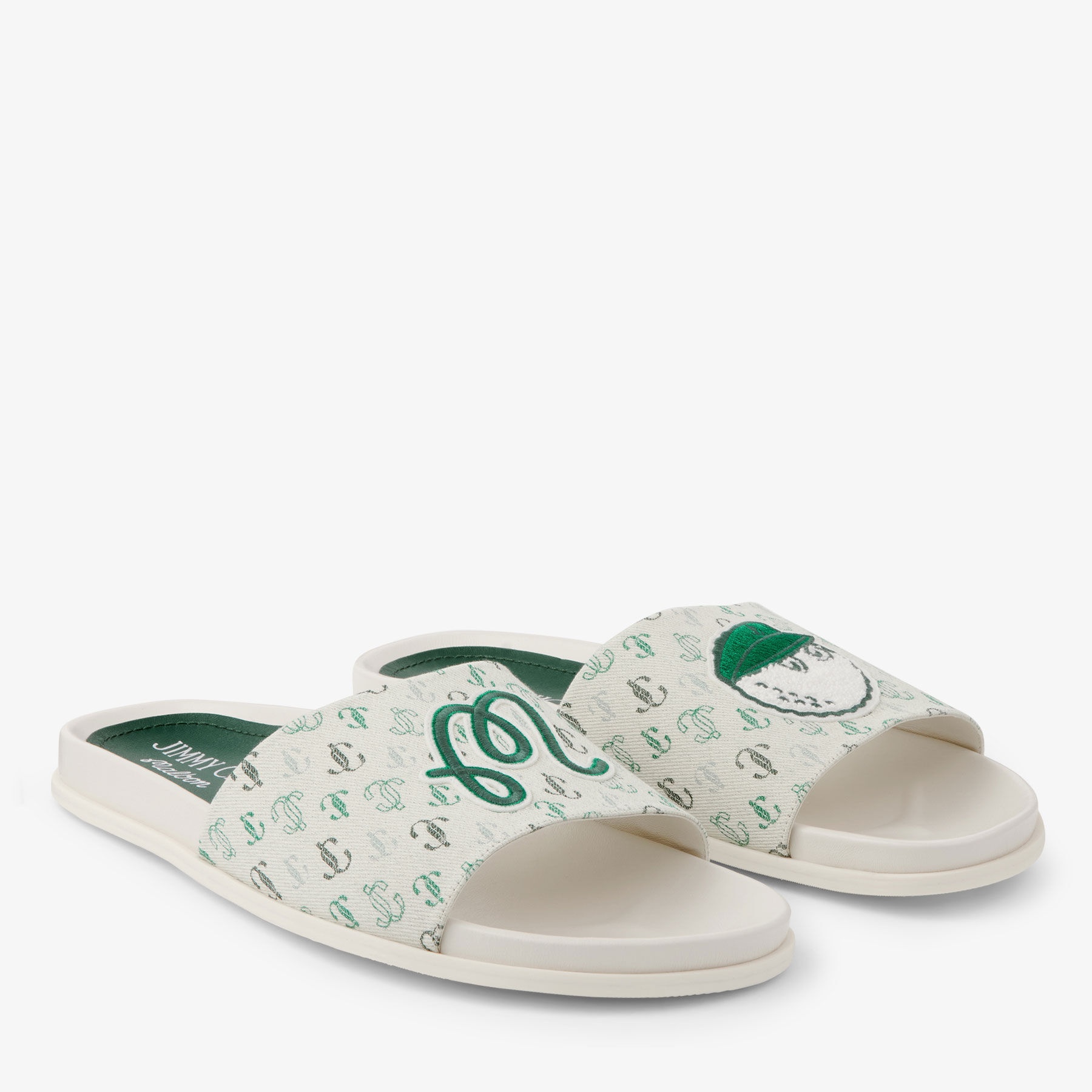 Jimmy Choo / Malbon 2.0 Slide M
Men's Monogram Embroidered Jacquard Slides - 2