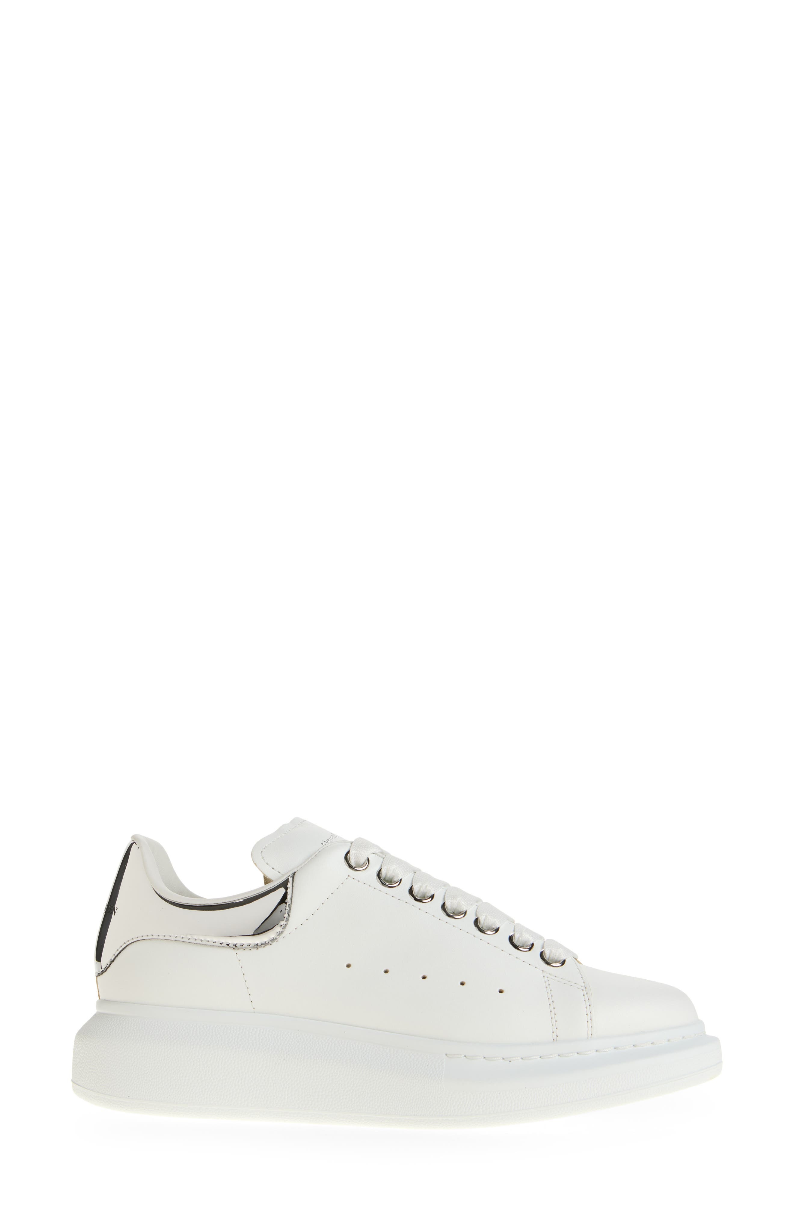 McQueen Oversize Sneaker in White/Mirror at Nordstrom - 3