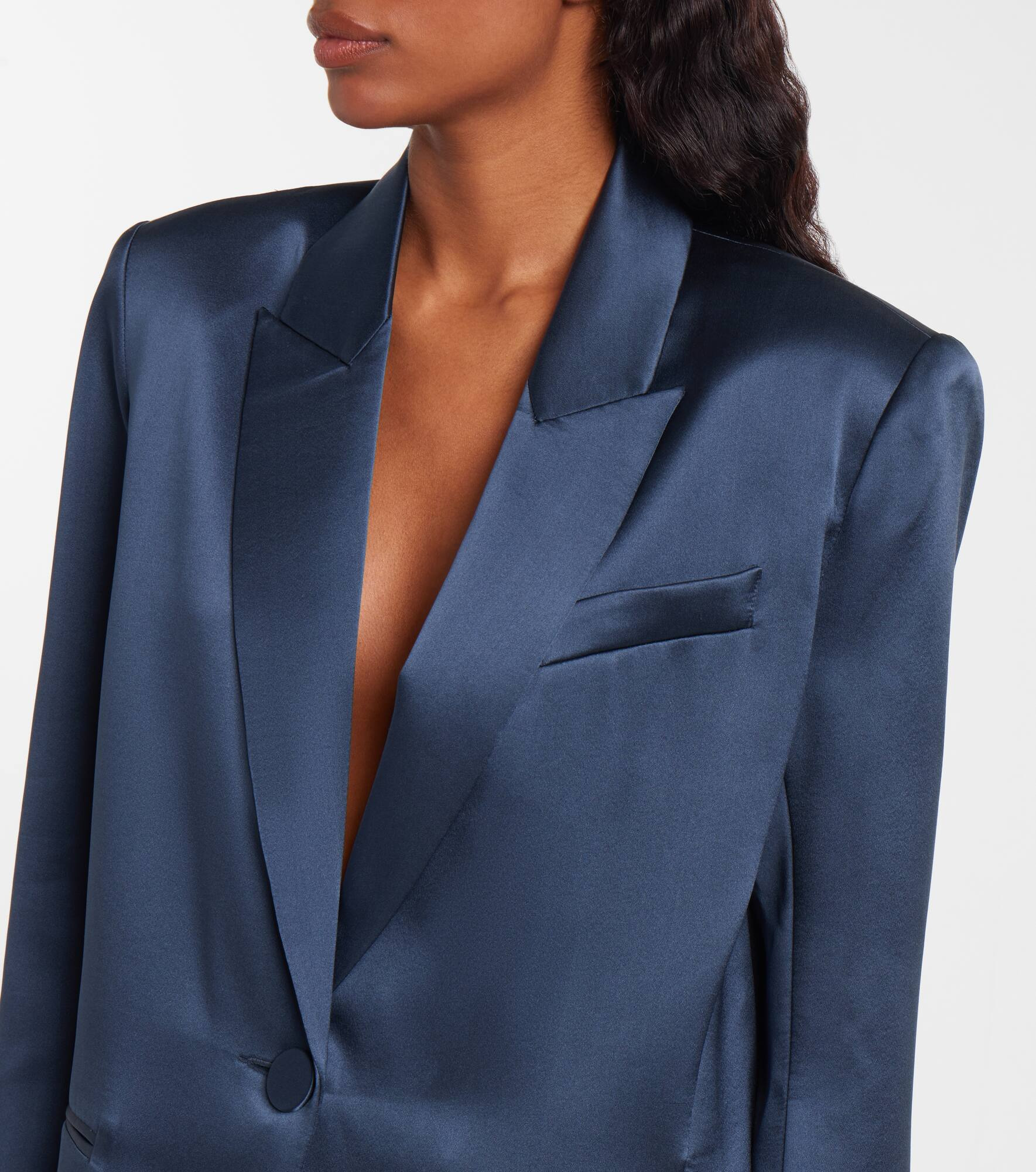 Oversized silk blazer - 4