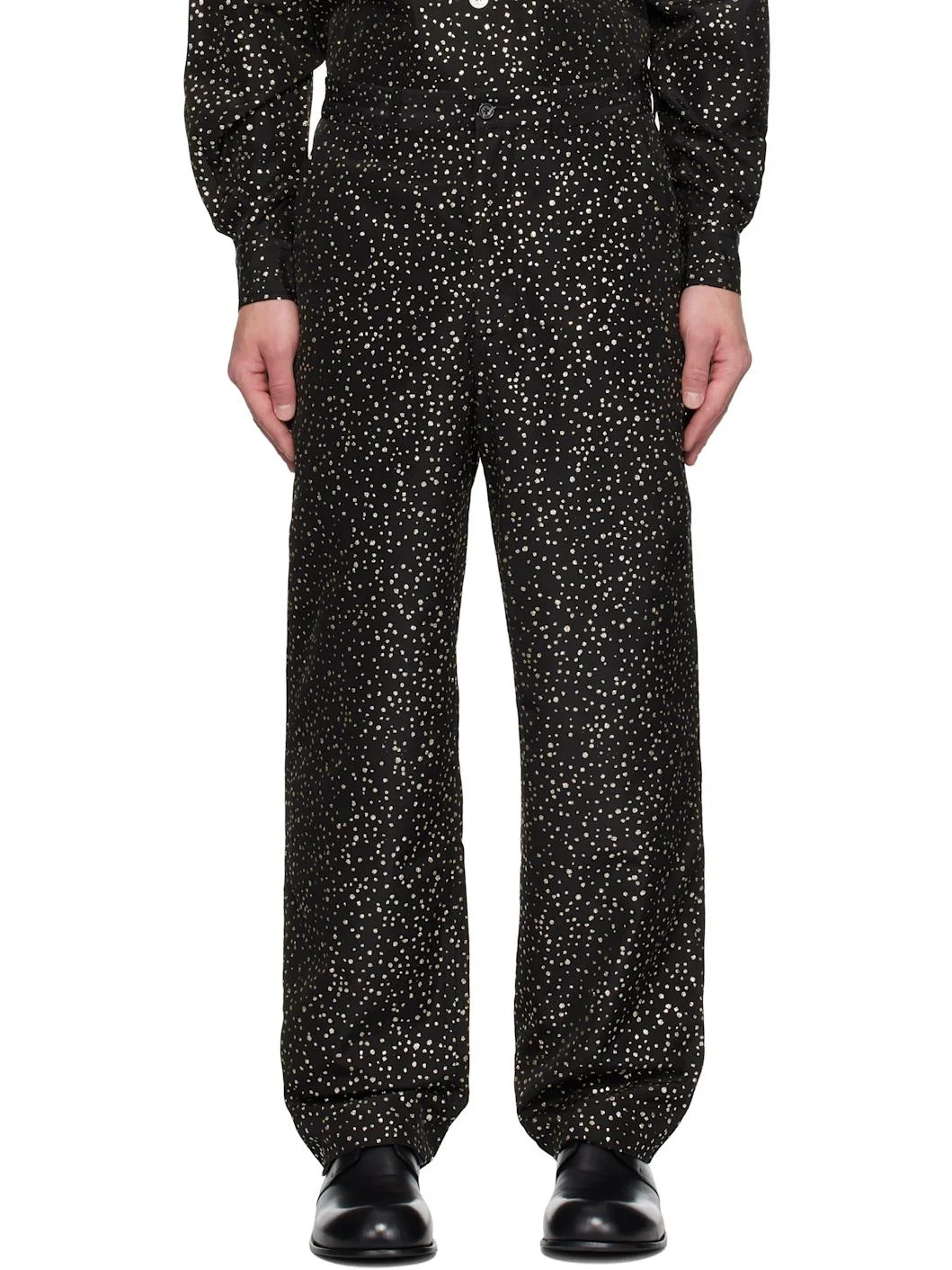 Black Glitter Trousers - 1