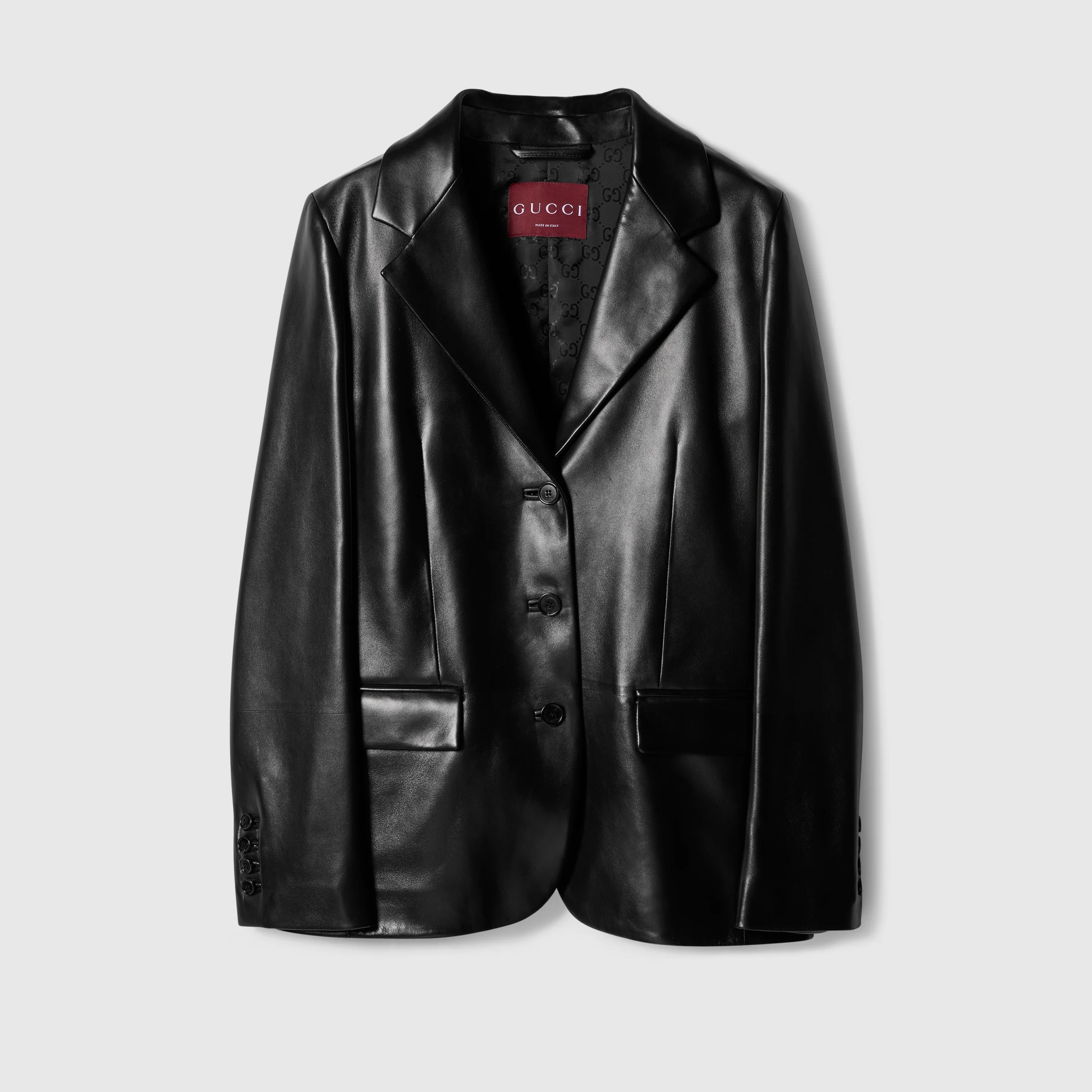 Shiny leather jacket - 1