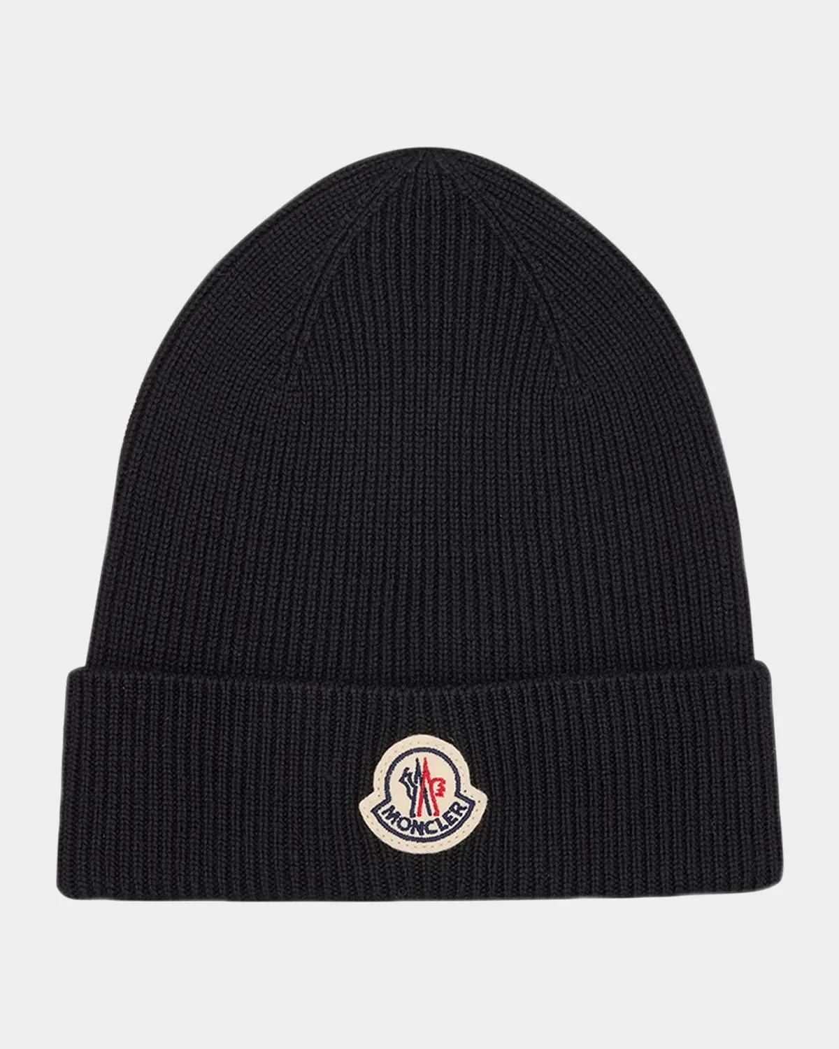 Men's Logo Emblem Wool-Knit Beanie Hat - 1