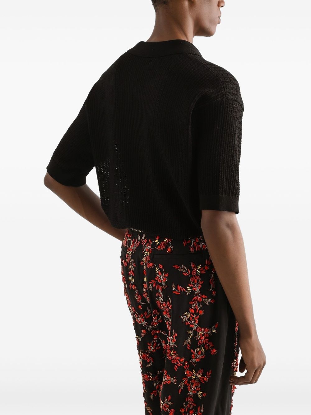 knitted polo shirt - 4