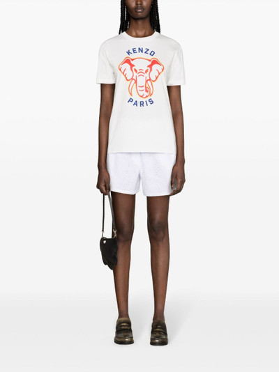 KENZO broderie-anglaise high-rise short shorts outlook