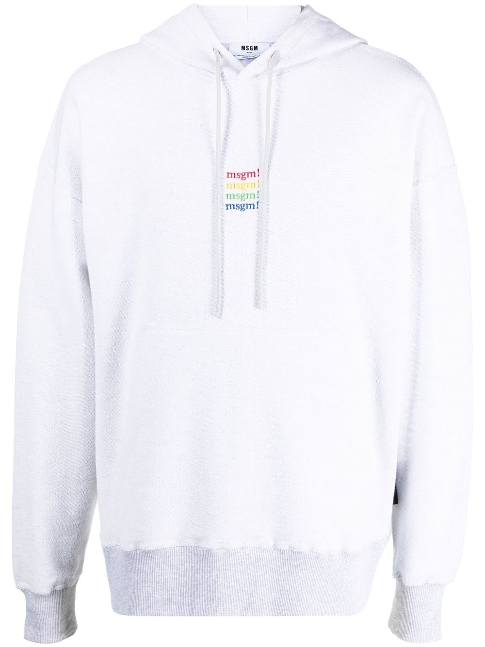 embroidered-logo drawstring hoodie - 1