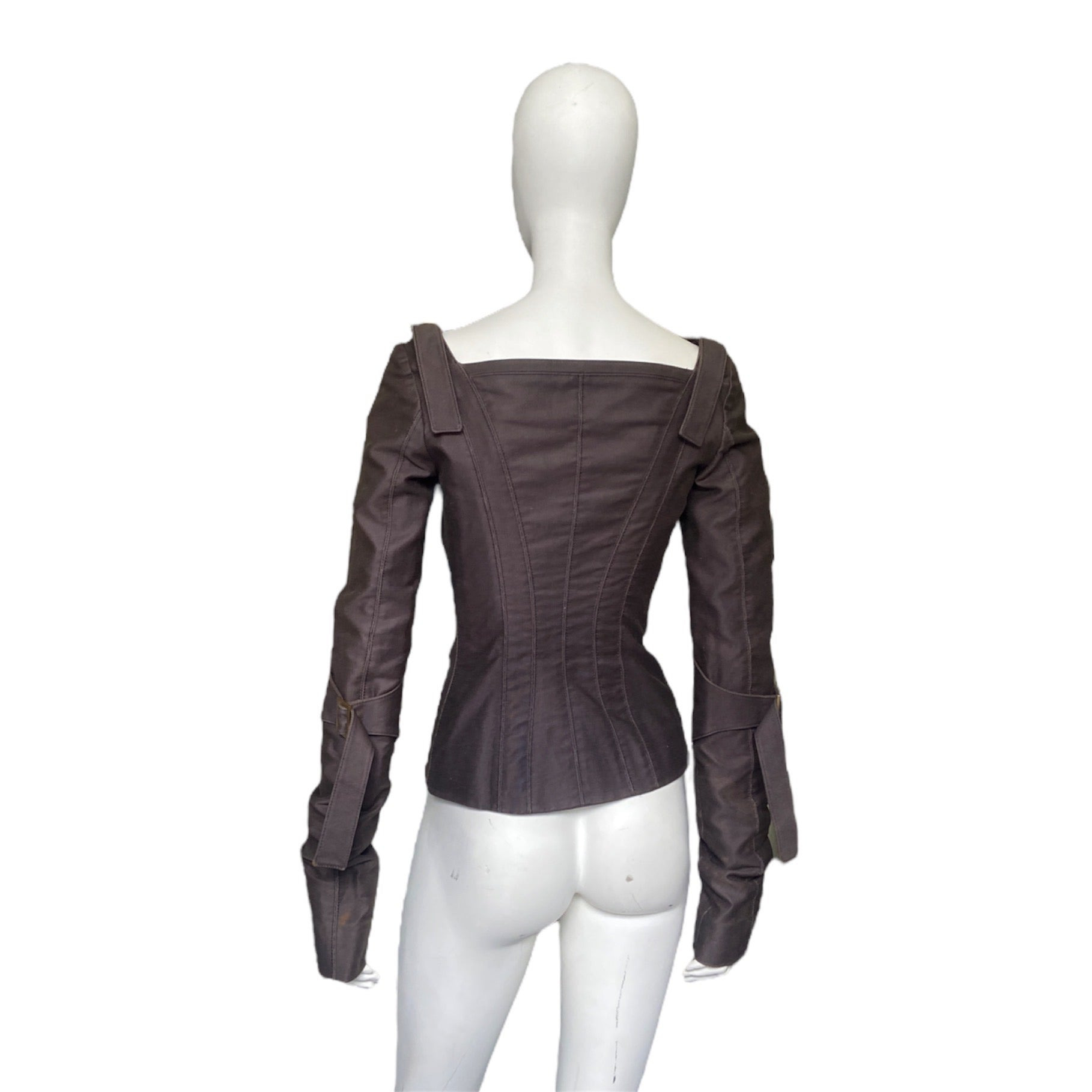 Gucci by Tom ford 2003 off shoulder corset bondage top 42 - 3