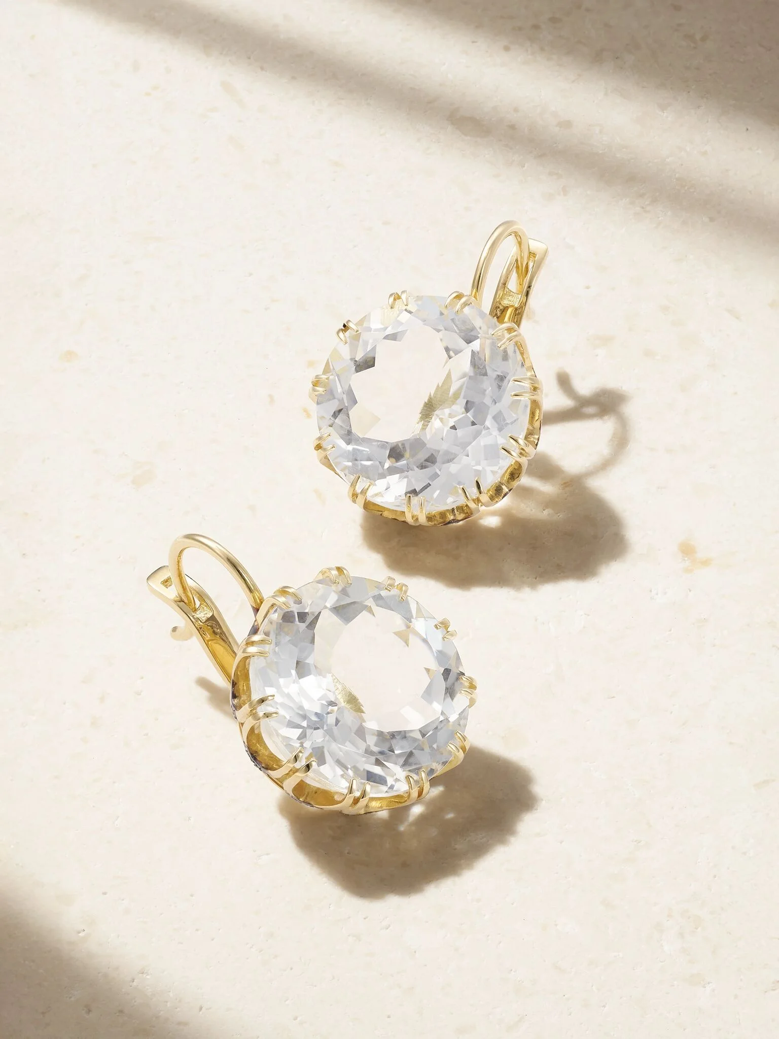 18-karat gold, diamond and topaz earrings Gold - 1
