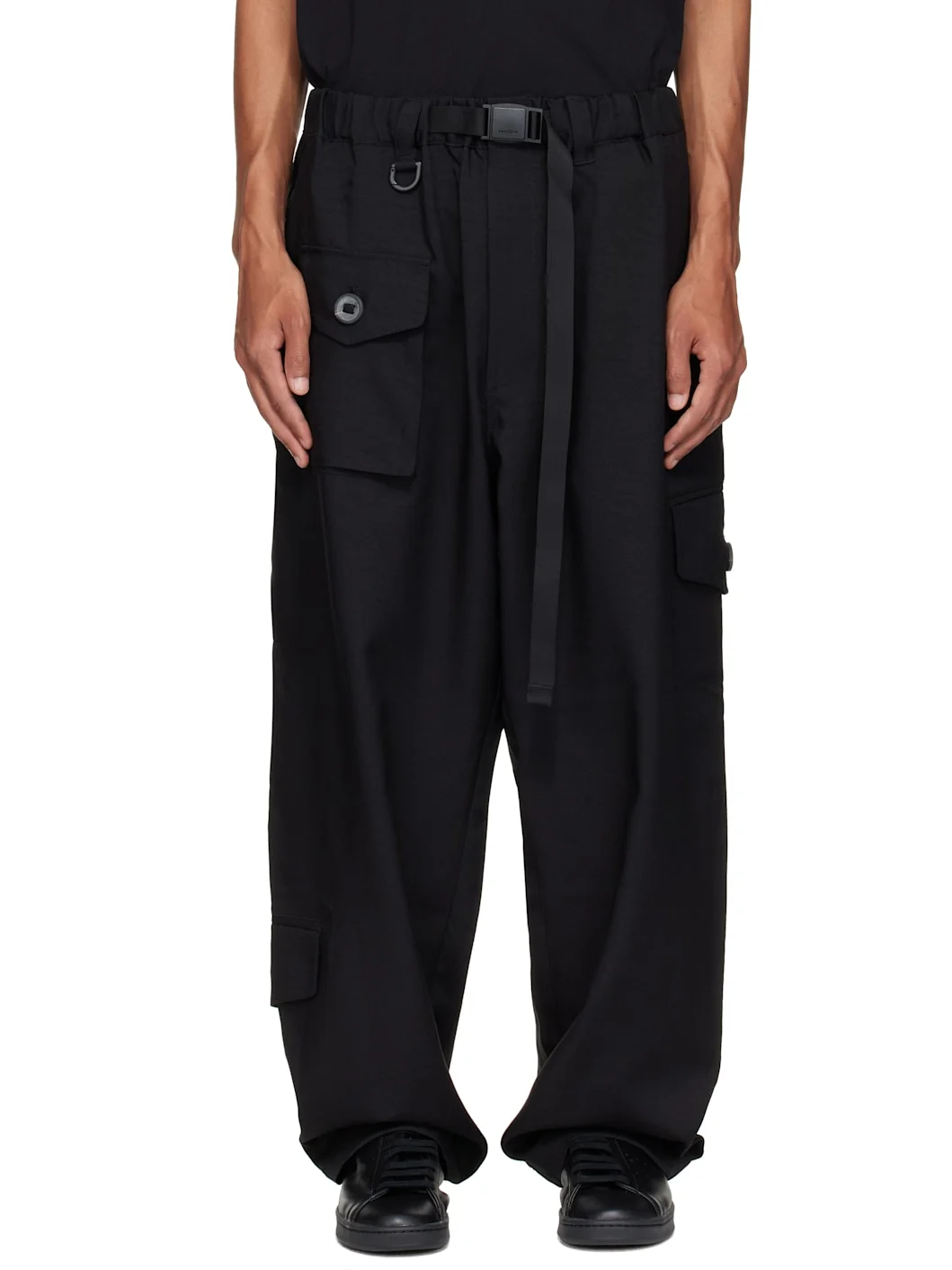 Black Sport Uniform Tapered Cargo Pants - 1