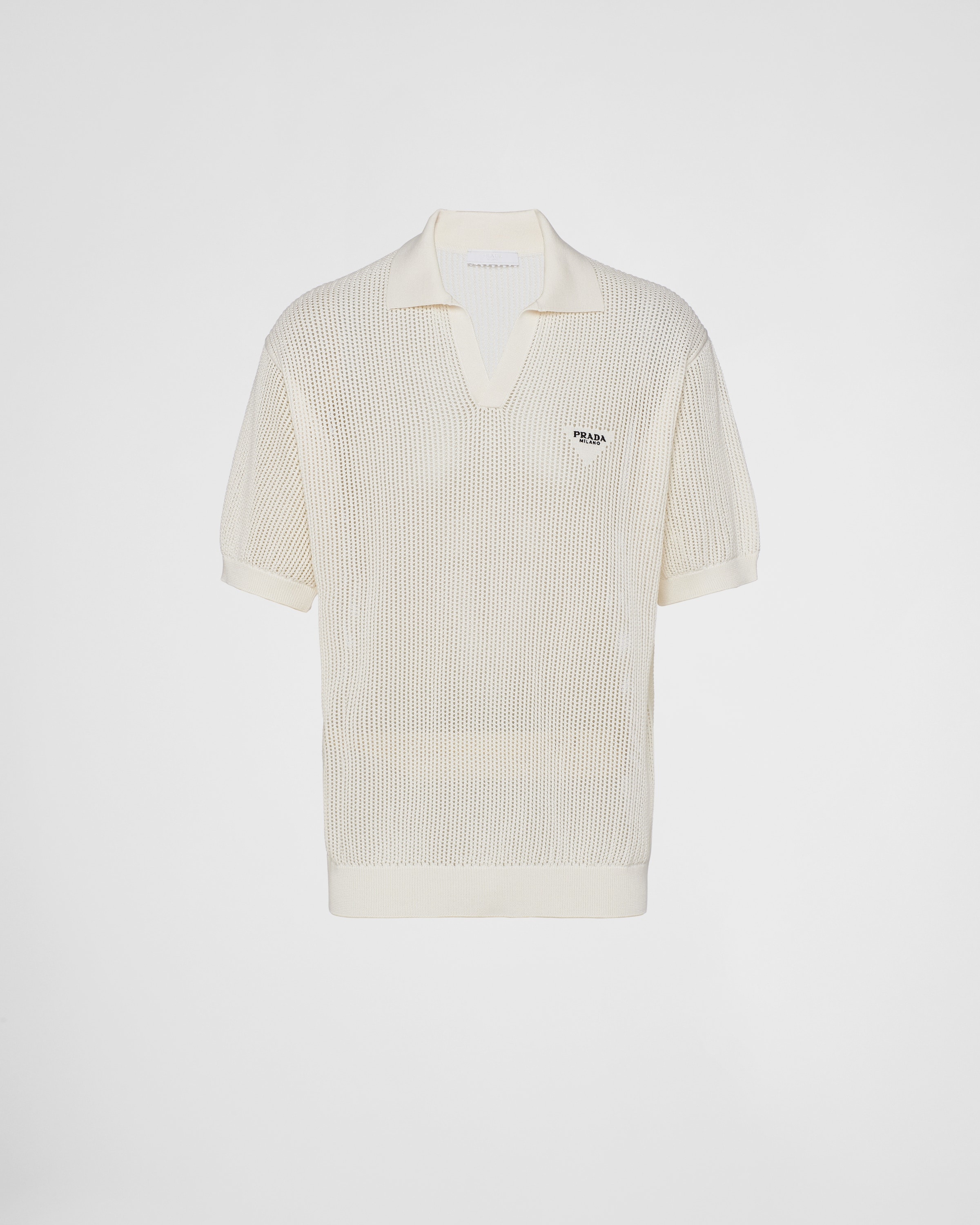Cotton and silk polo shirt - 1