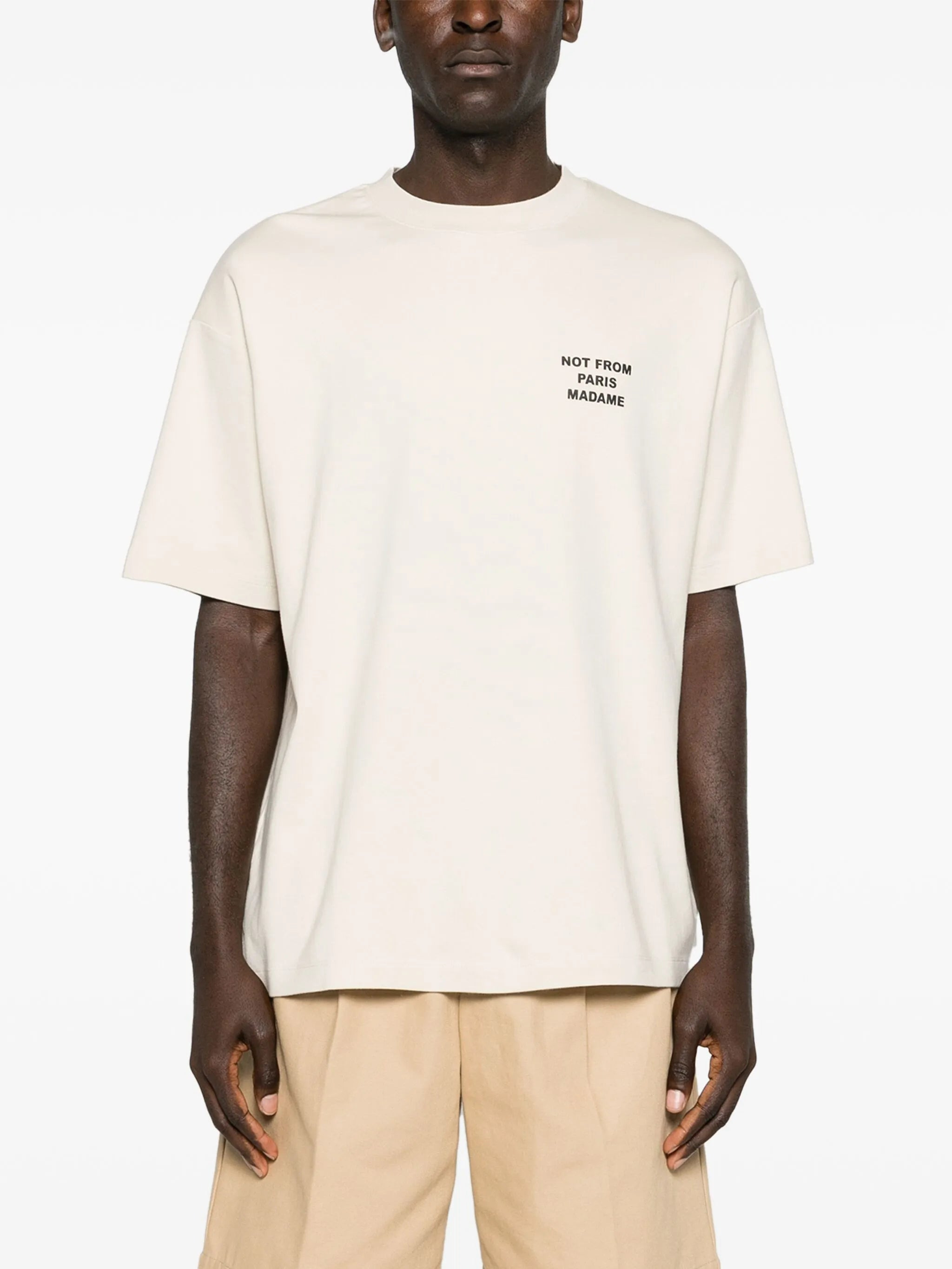 Drole De Monsieur Slogan-print Cotton T-shirt - 5