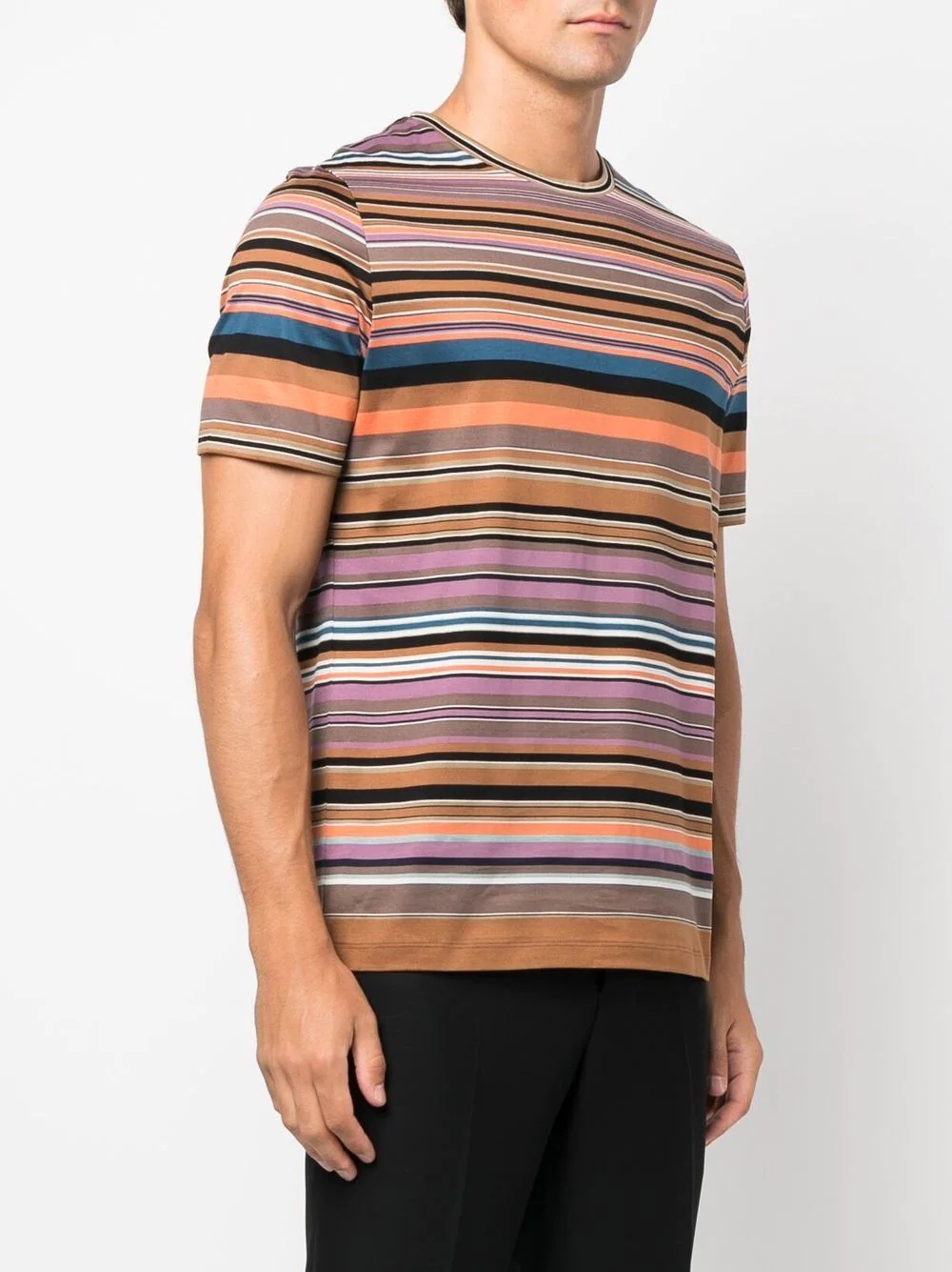 striped crew-neck T-shirt - 3