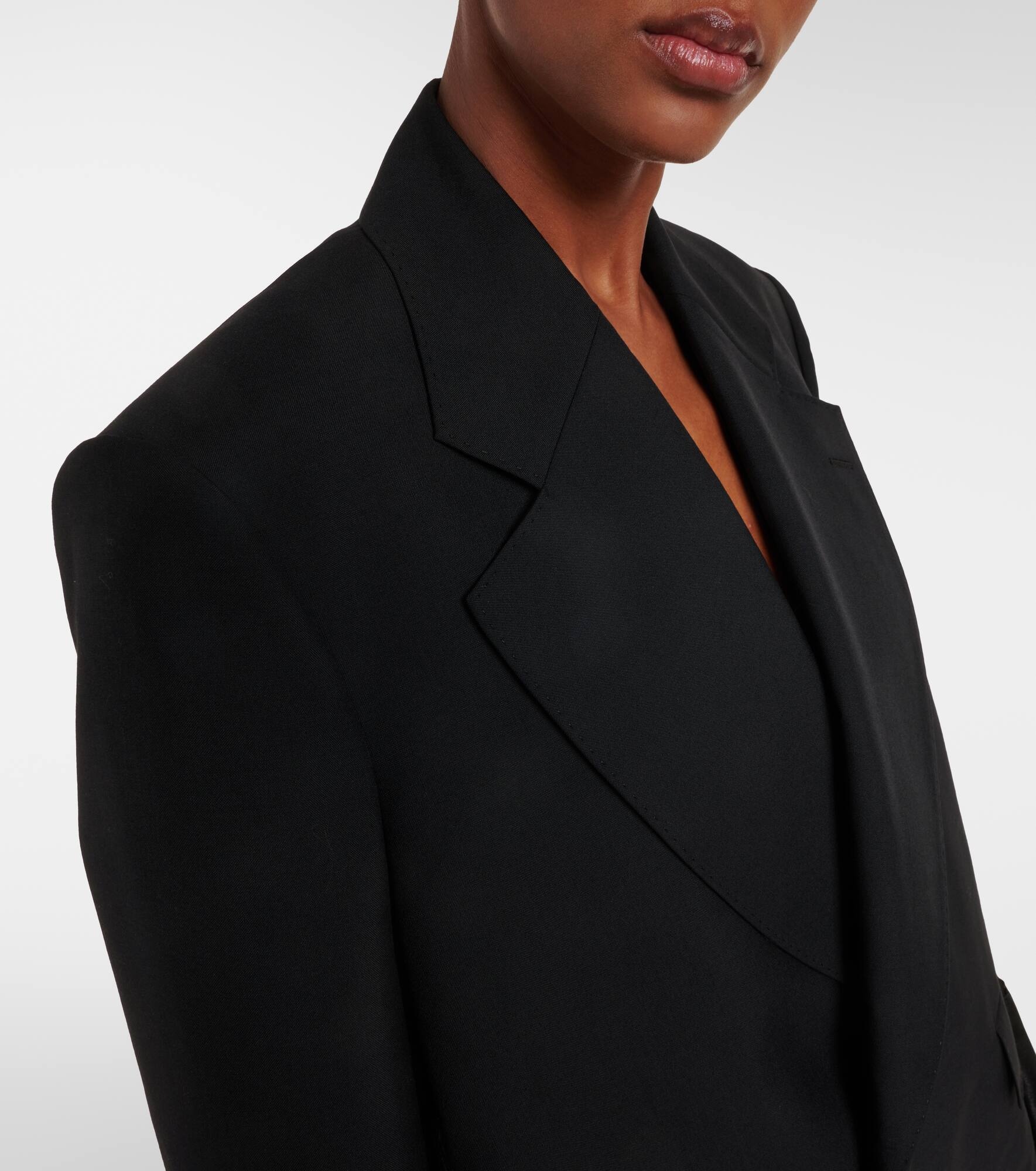 Pleated wool blazer dress - 4