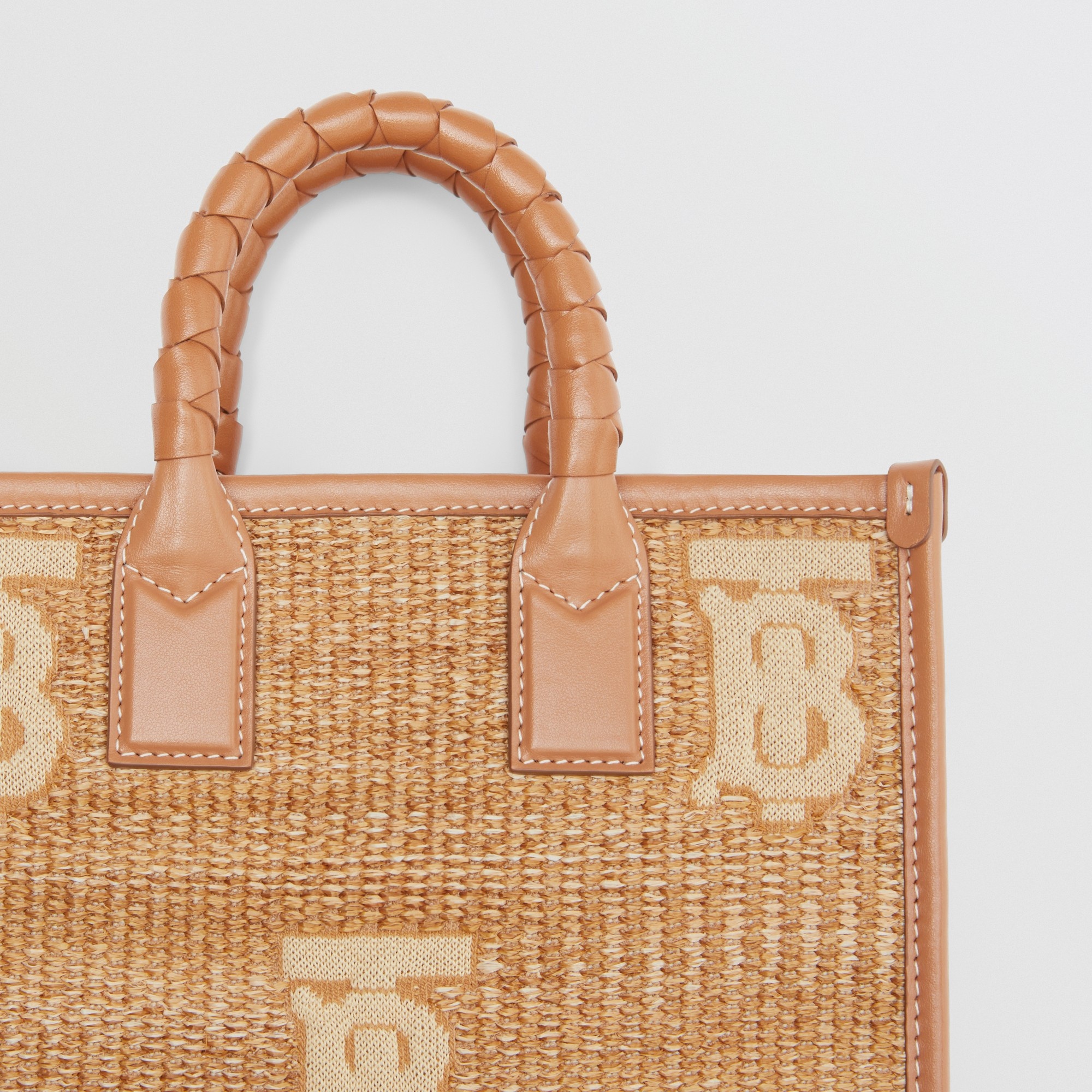 Mini Faux Raffia and Leather Freya Tote - 2