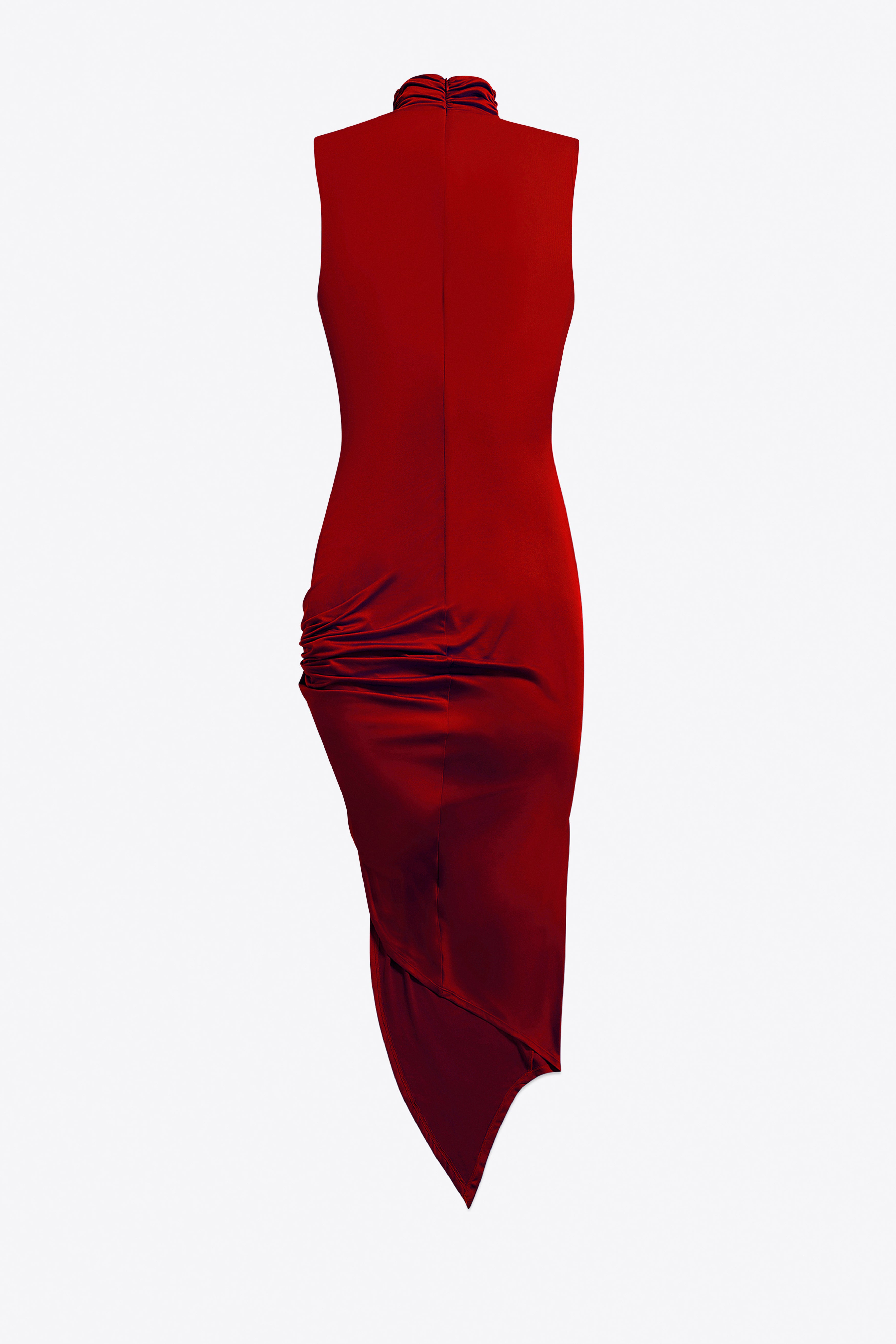 CRYSTAL CLUSTER DRAPED MIDI DRESS - 2