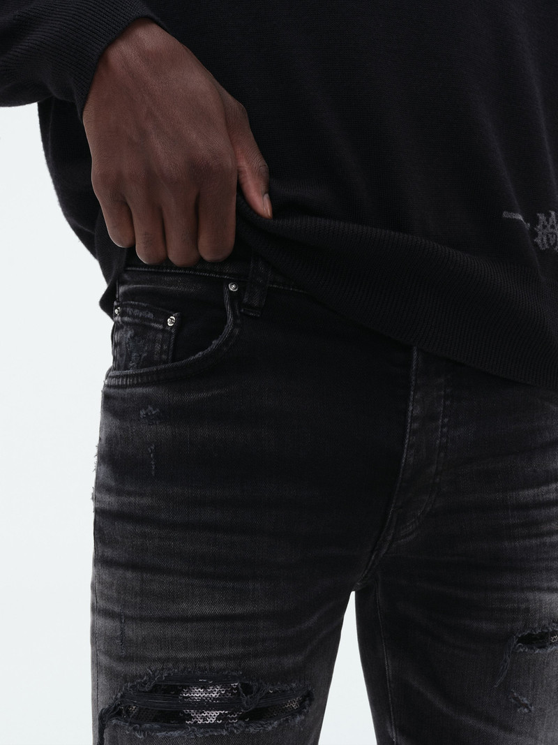AMIRI SEQUIN THRASHER JEAN - 6974809473089 | REVERSIBLE