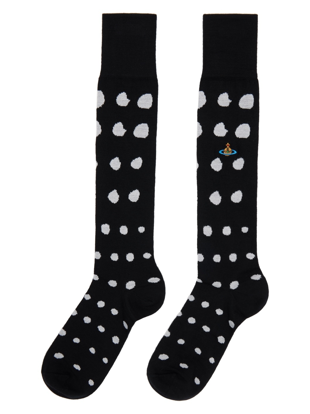 Black Dots High Socks - 2