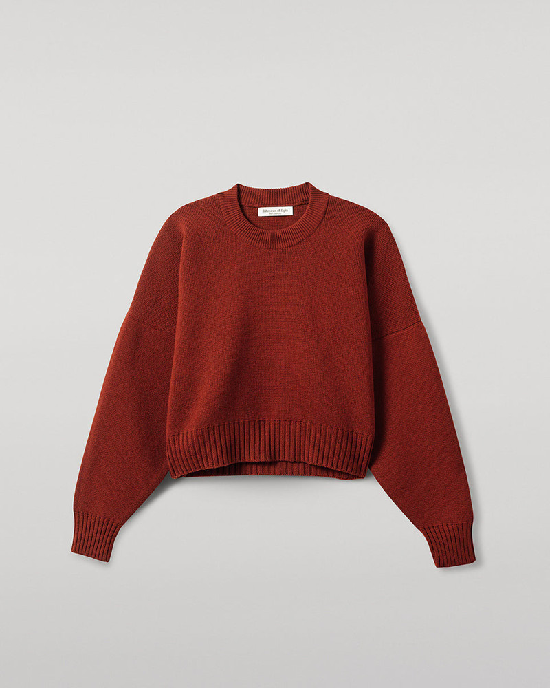 Cropped Milano Red Cashmere Jumper 1