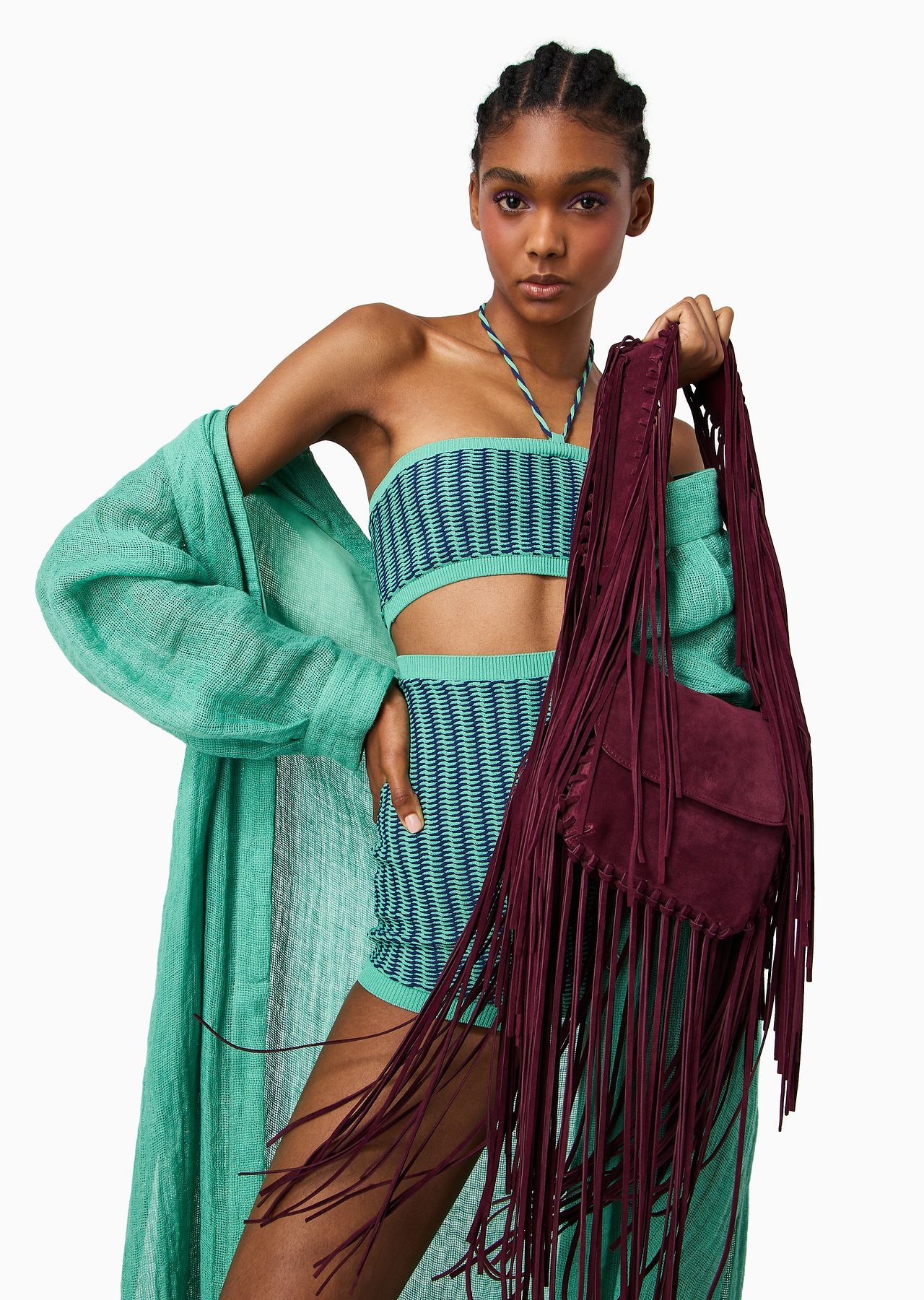 La Prima fringed suede bag - 10