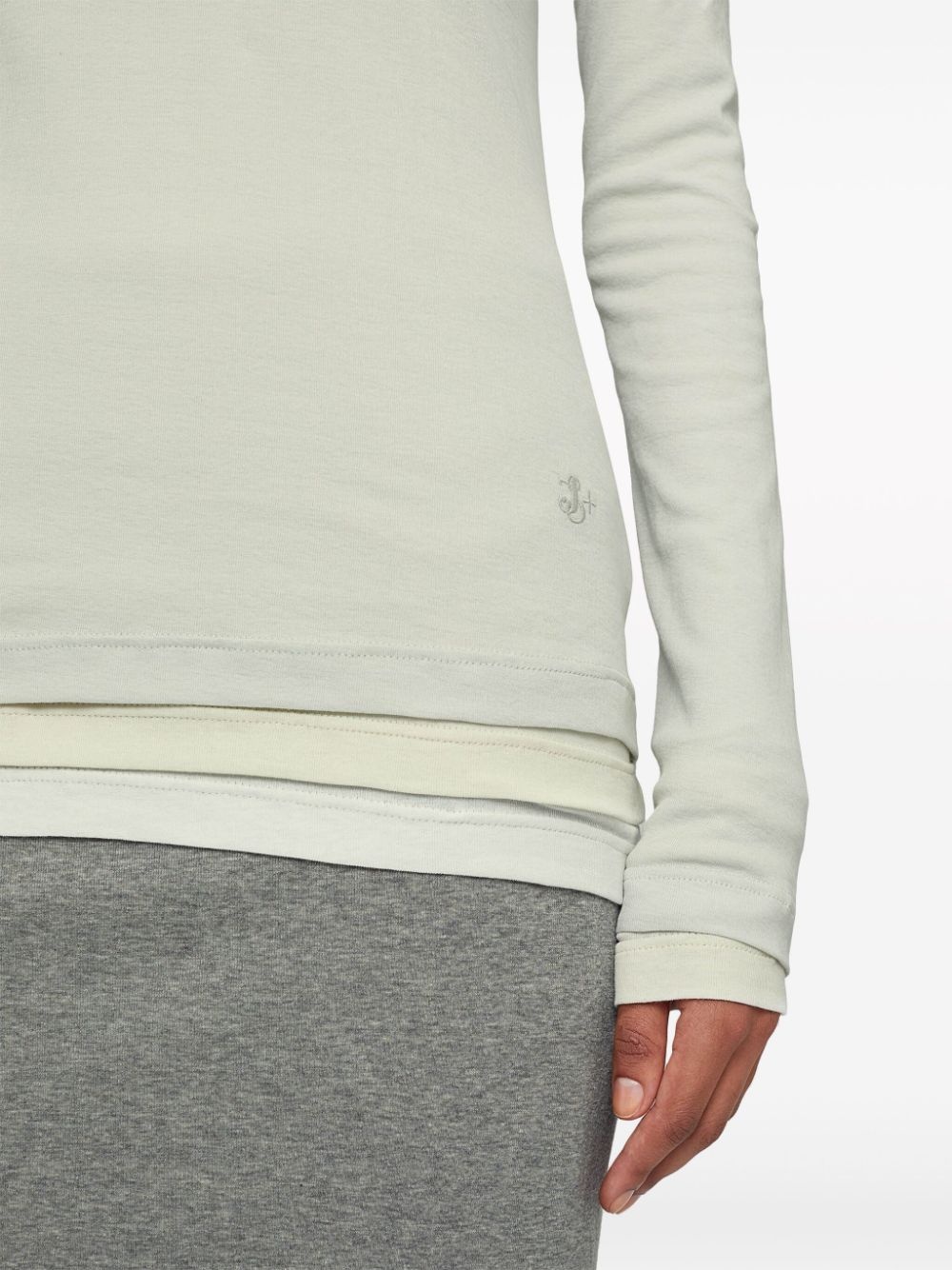 layered cotton T-shirt - 5