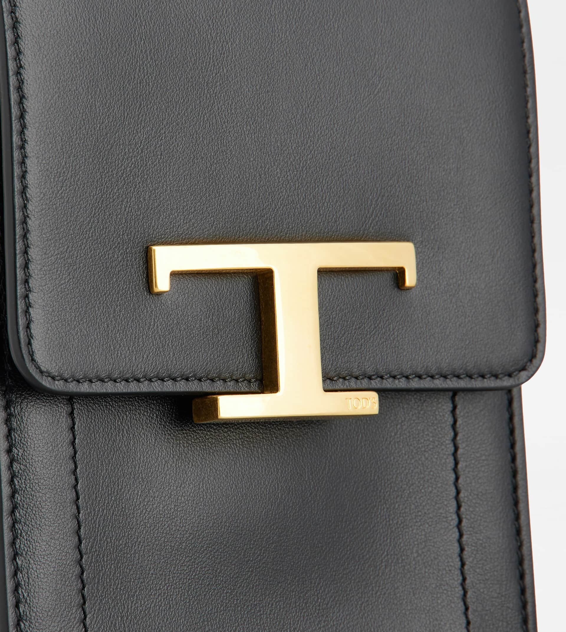 T TIMELESS BAG IN LEATHER MICRO - BLACK - 6