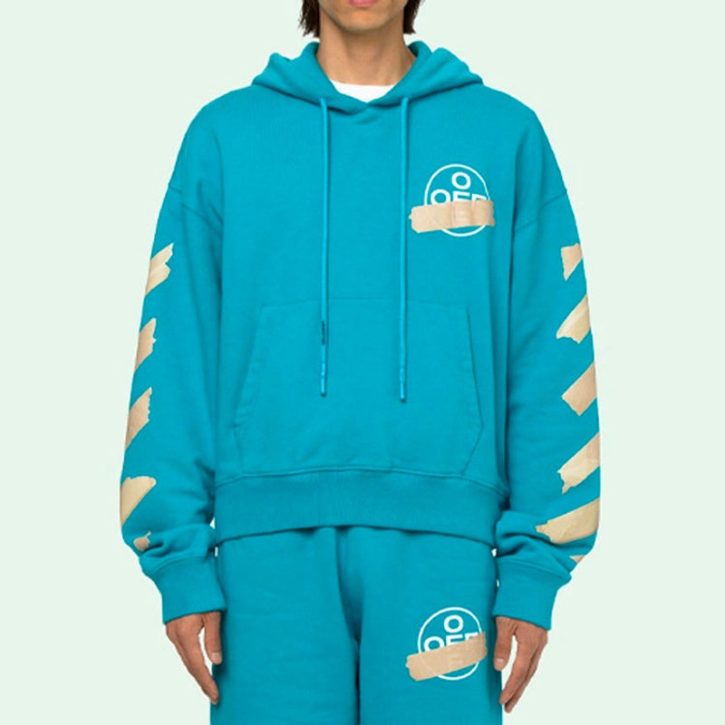 Off-White Off-White SS20 Hooded Sweatshirt Men Blue OMBB037R20E300023948 outlook