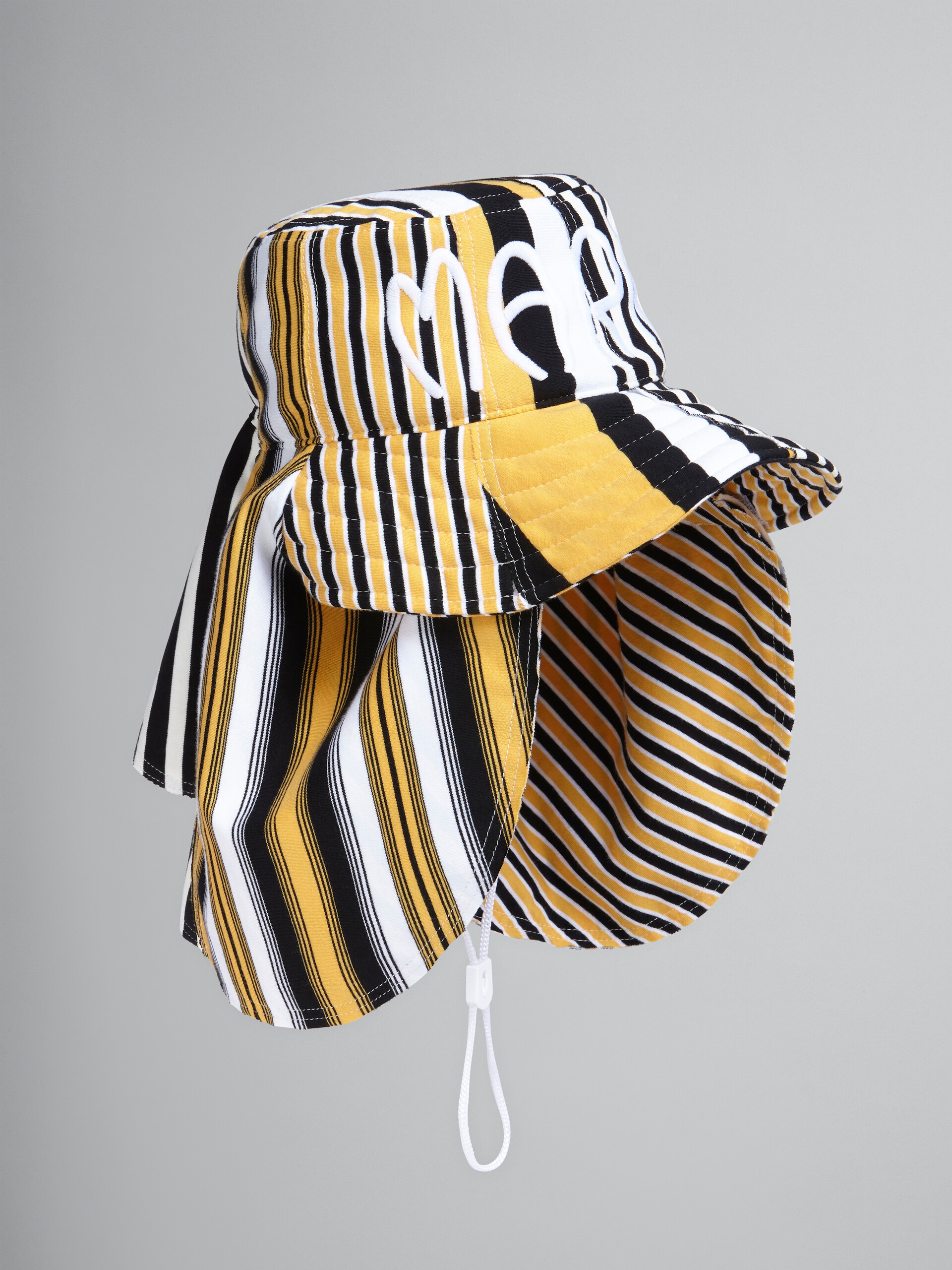 STRIPED JERSEY SUN HAT - 1