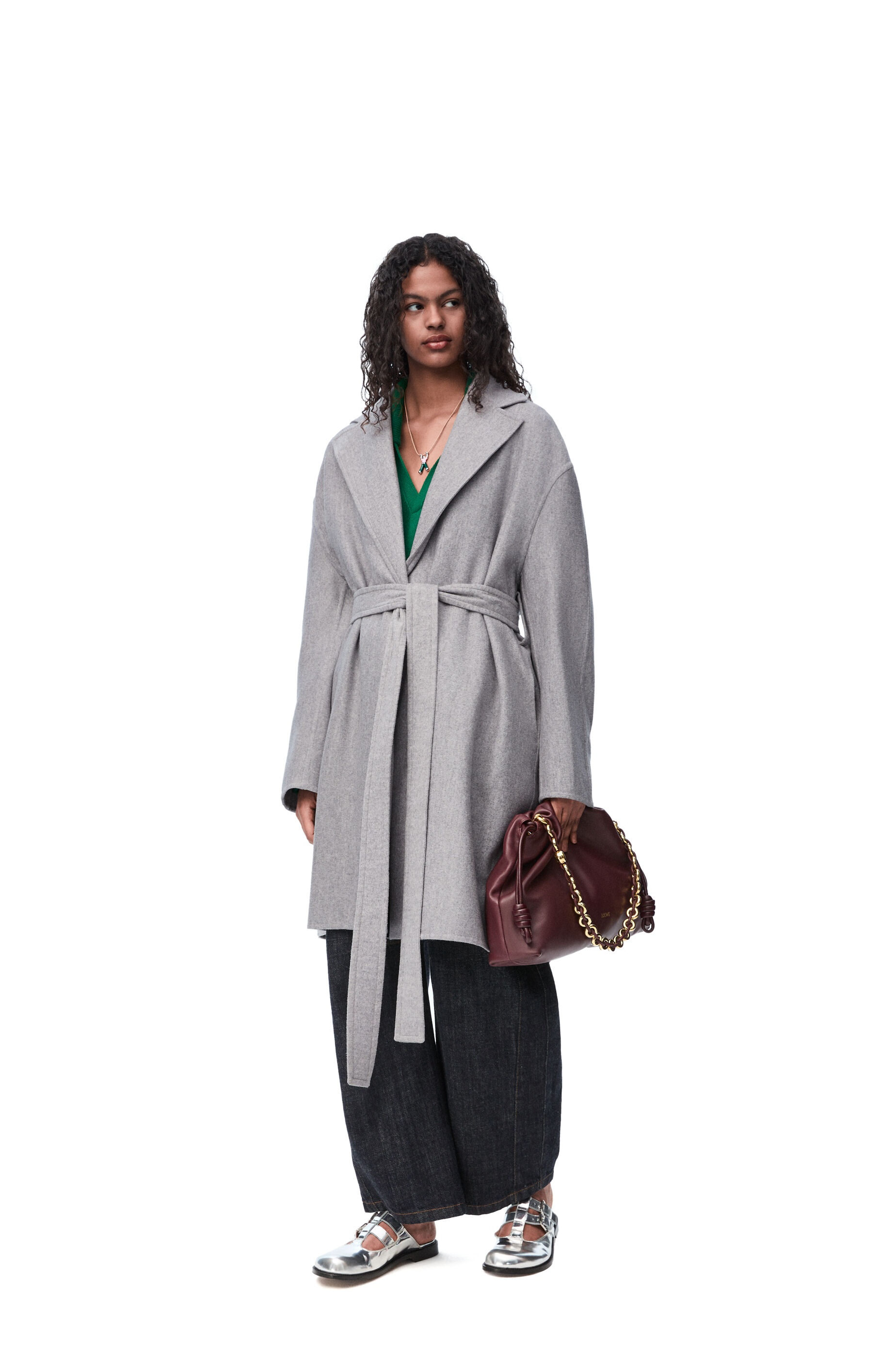 Pebble coat in wool and cashmere - 3