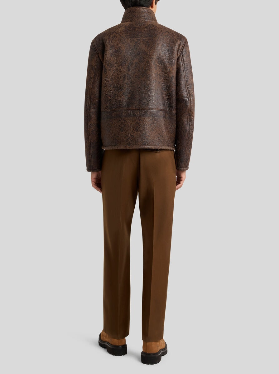 SHEARLING JACKET WITH PRINT - 3