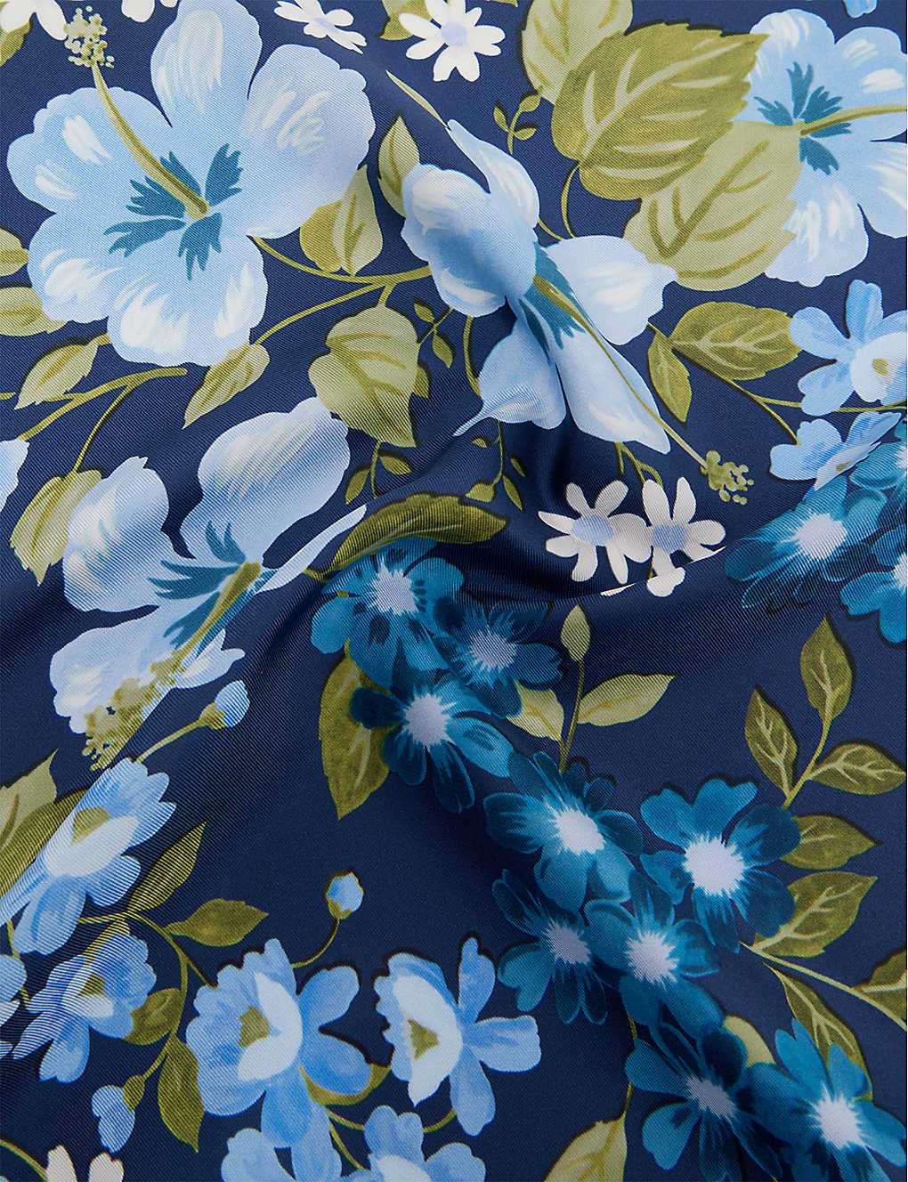 Floral-print silk pocket square - 4