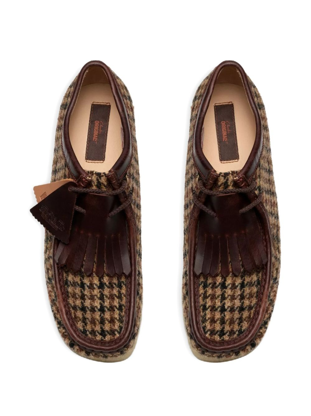 tweed-pattern fringe boots - 2