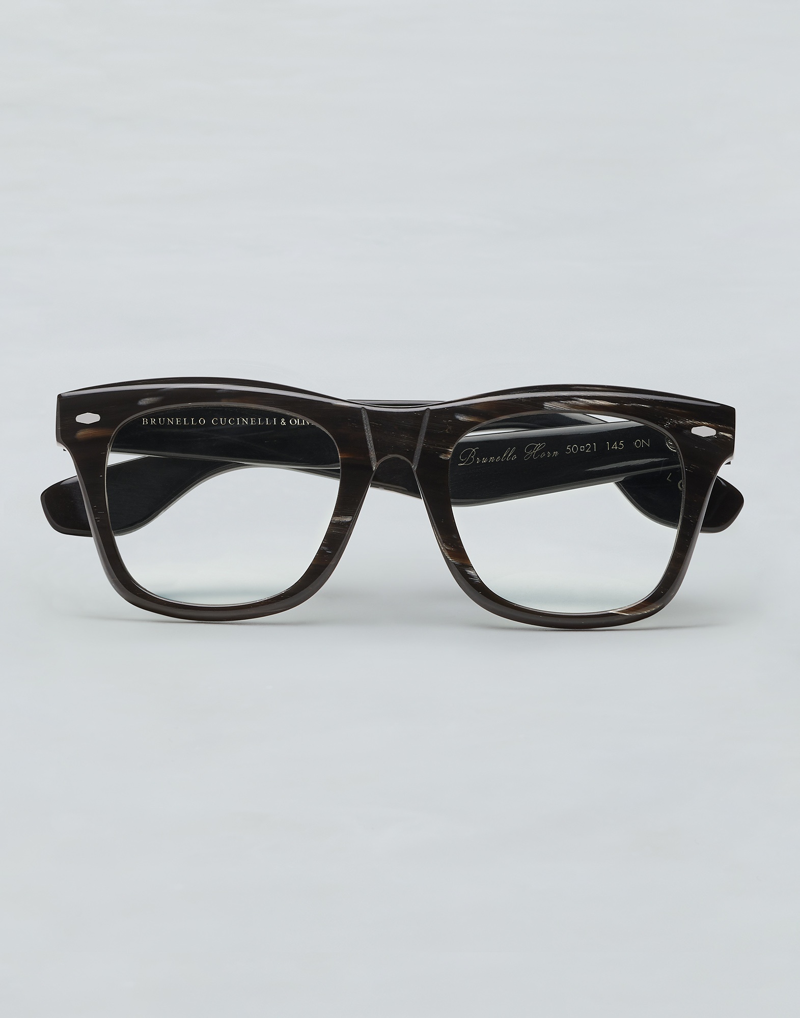 Mr. Brunello horn glasses with blue-light blocking lenses - 1