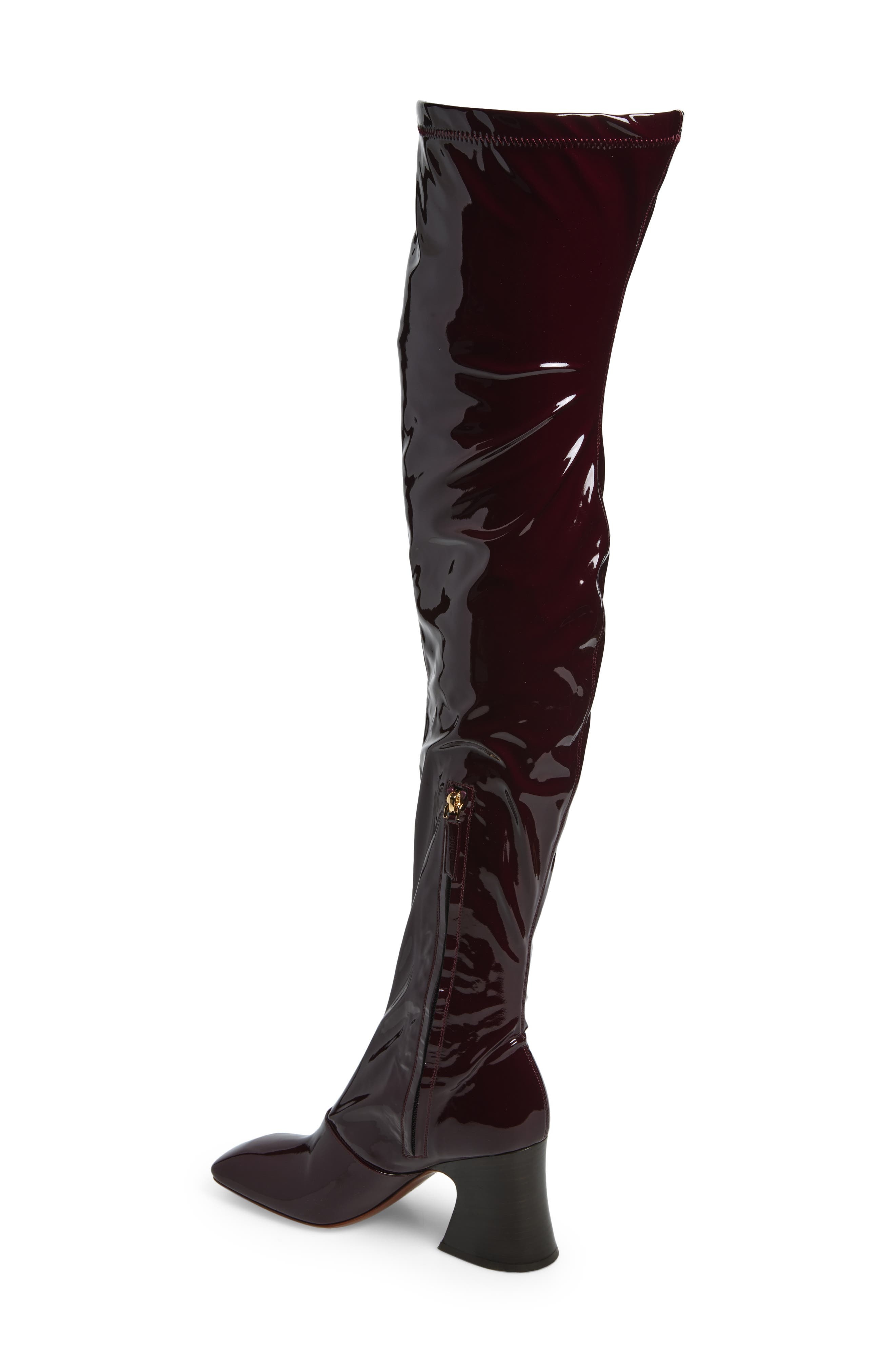Chloé Janis Over the Knee Patent Boot in Obscure Red at Nordstrom - 2