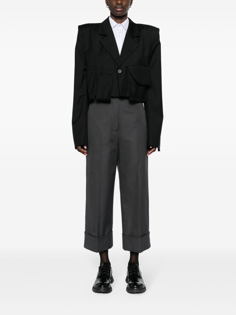 Thom Browne high-waisted canvas trousers outlook