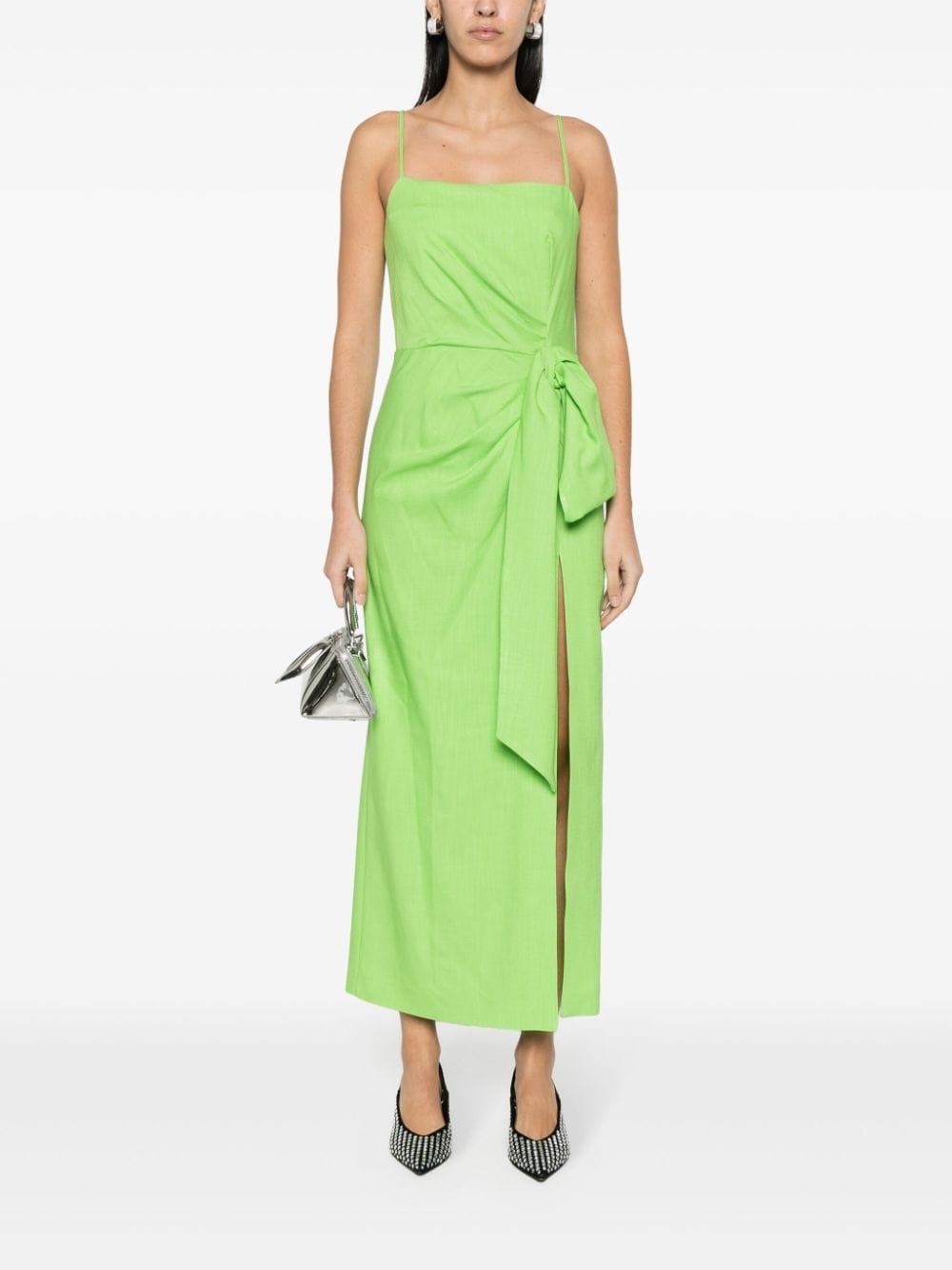gathered-detail maxi dress - 2