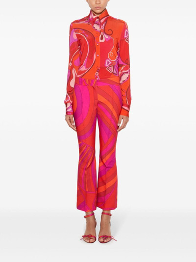 PUCCI Iride-print flared trousers outlook