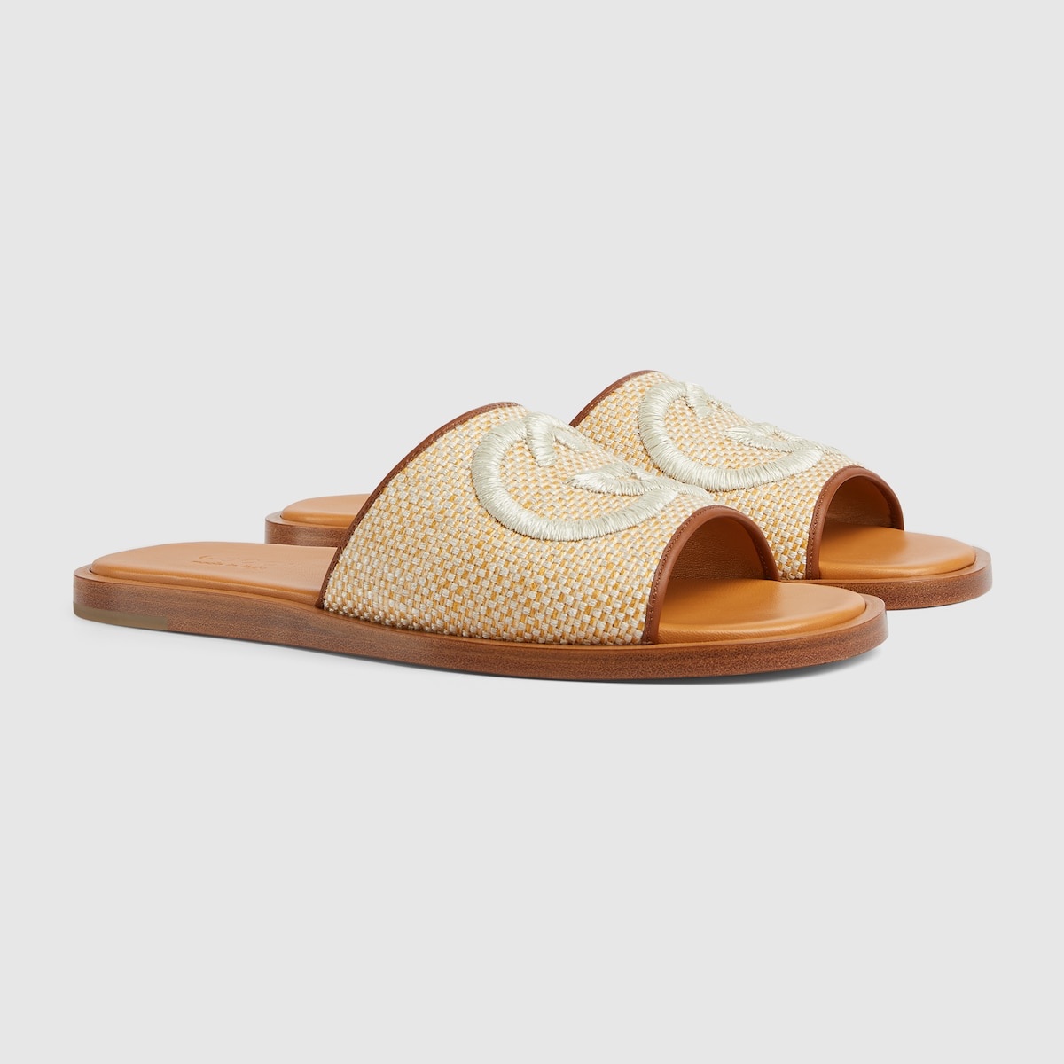 Men's slide sandal with embroidery - 2