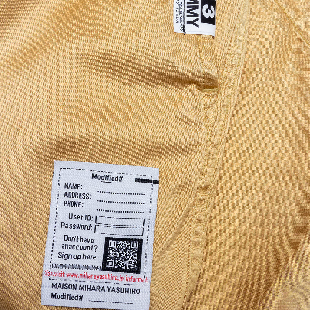 AGED SATIN SHORTS - YELLOW - 3