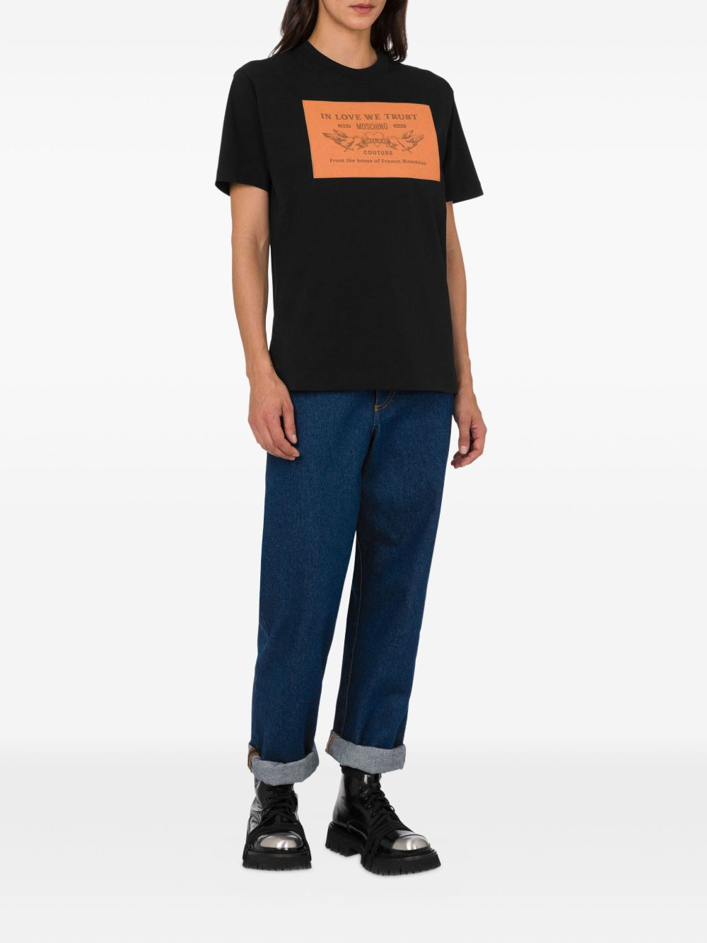 lettering-print T-shirt - 2