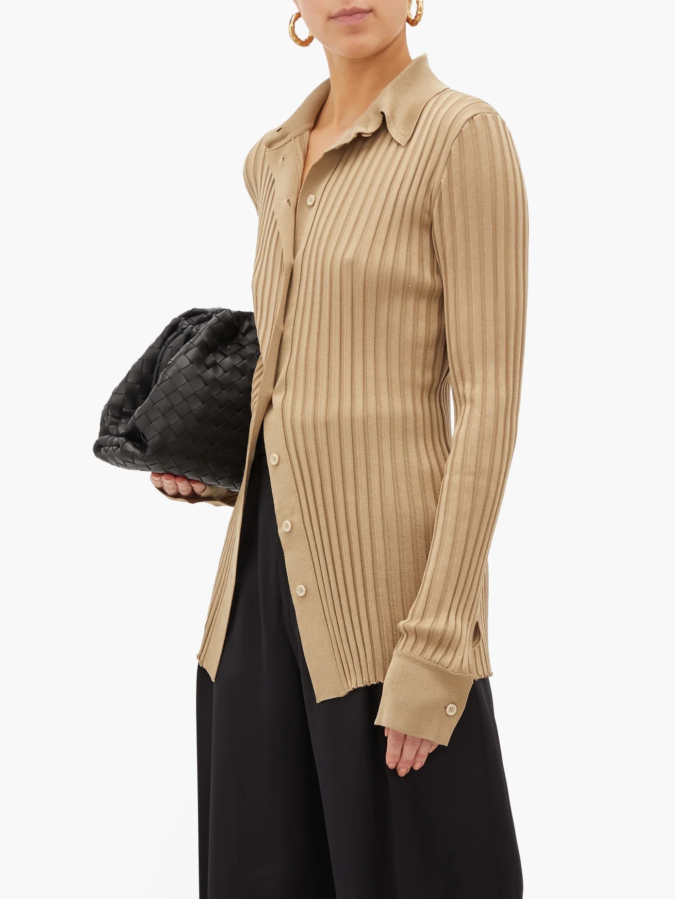 Ribbed-knit silk cardigan - 12