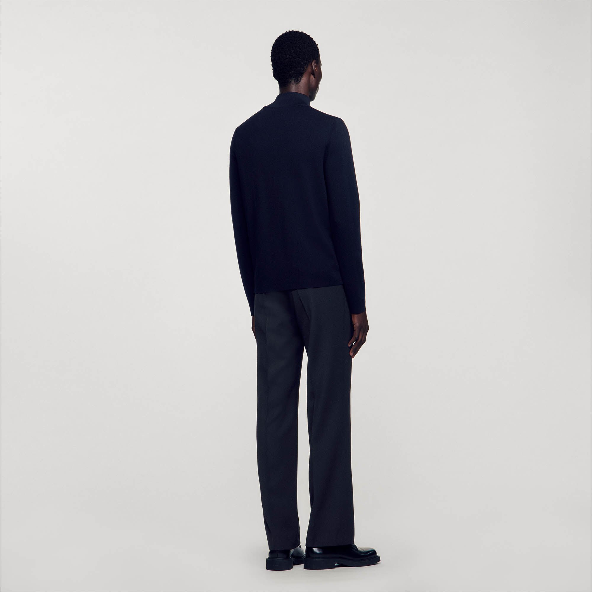 WOOL SWEATER WITH ZIPPED COLLAR - 5