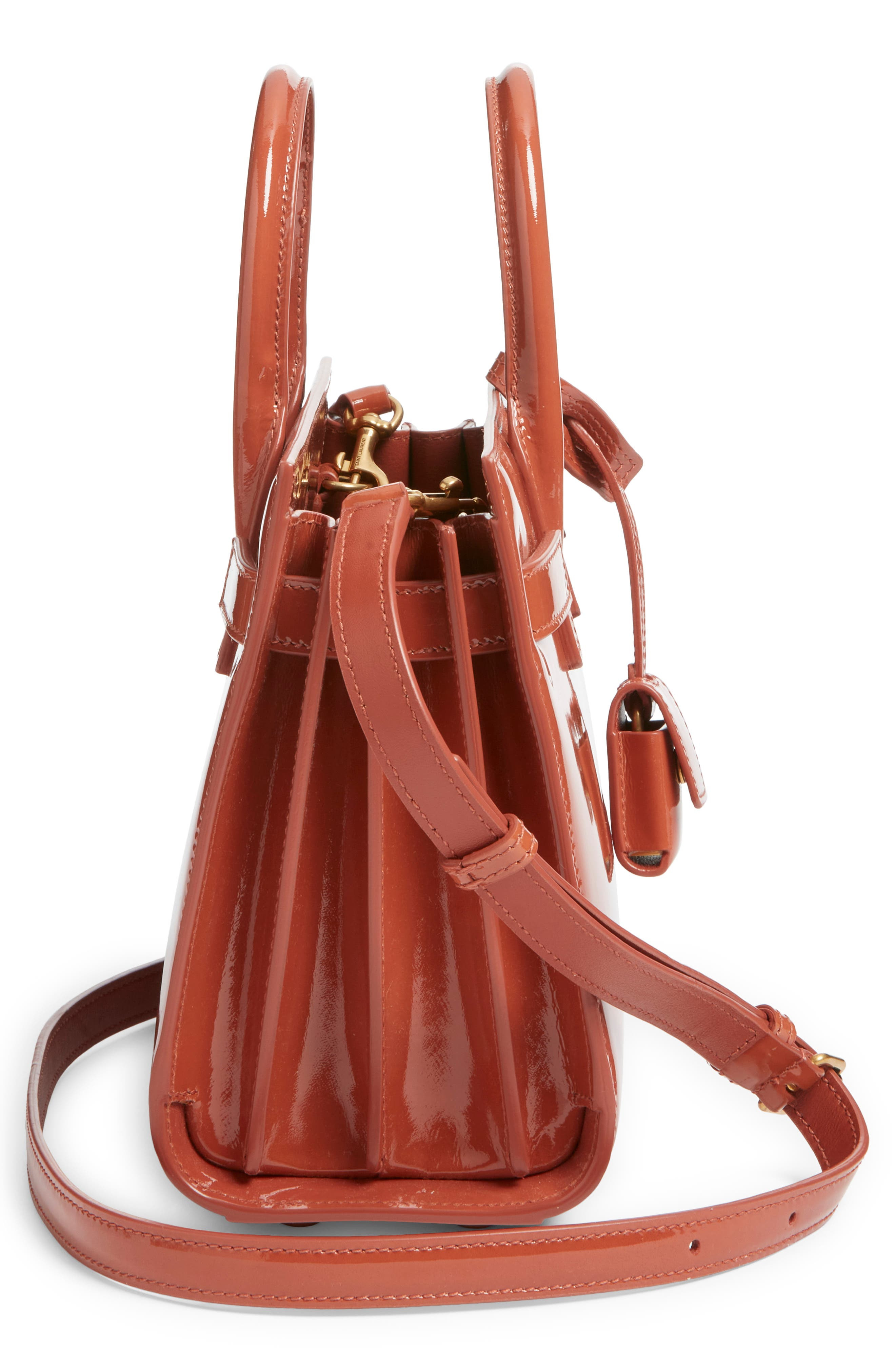 Saint Laurent Nano Sac de Jour Patent Leather Handbag in Mild Rose at Nordstrom - 6
