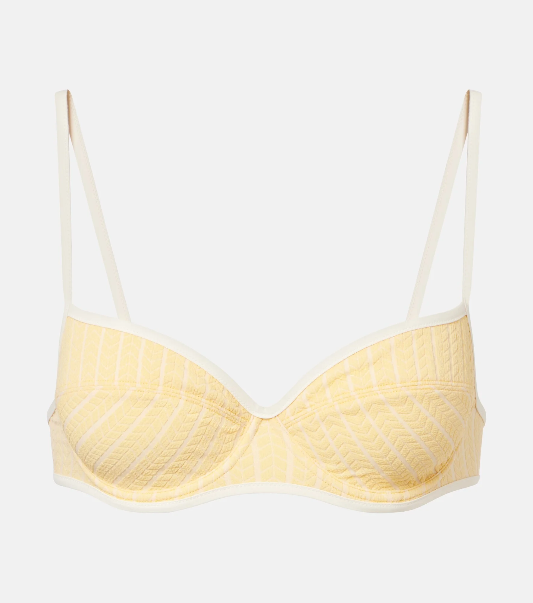 Coconut striped bikini top - 1