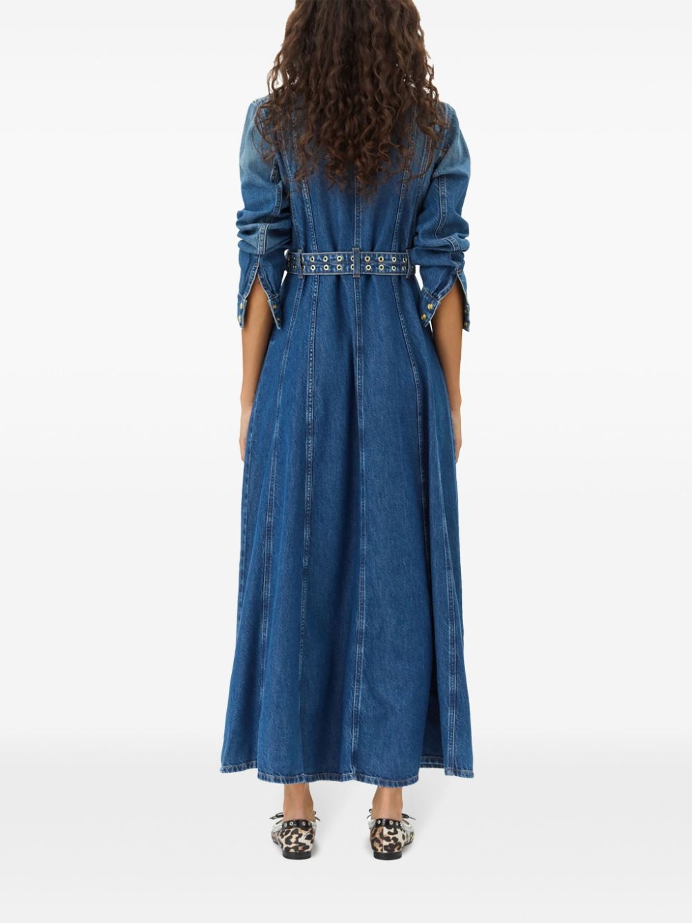 denim maxi dress - 4