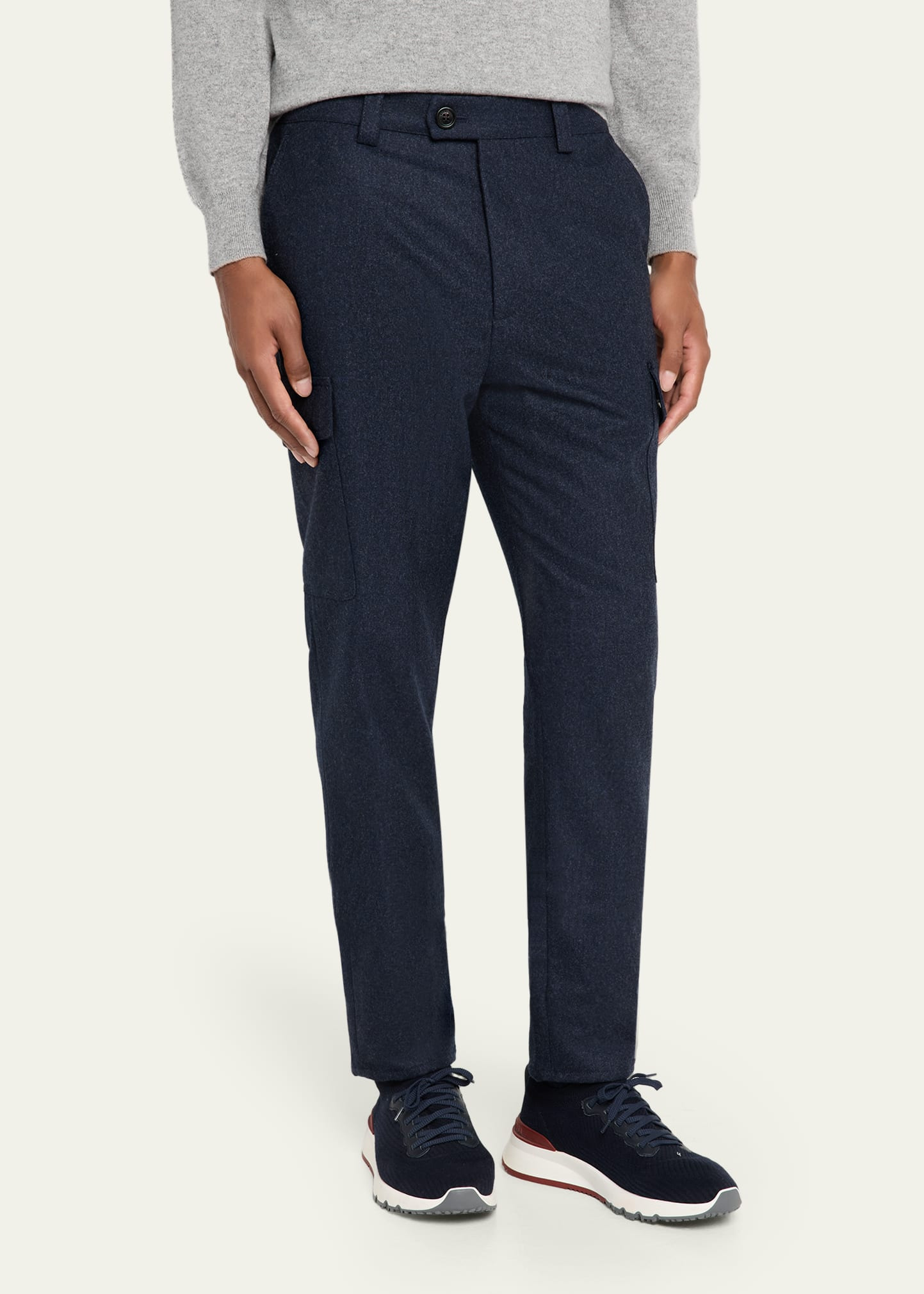 Men's Virgin Wool Cargo Pants - 4