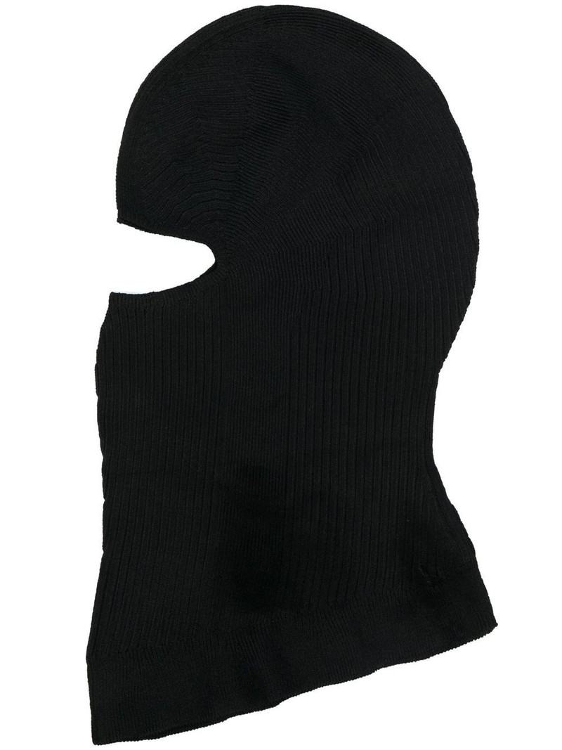logo-embroidered knitted balaclava 1