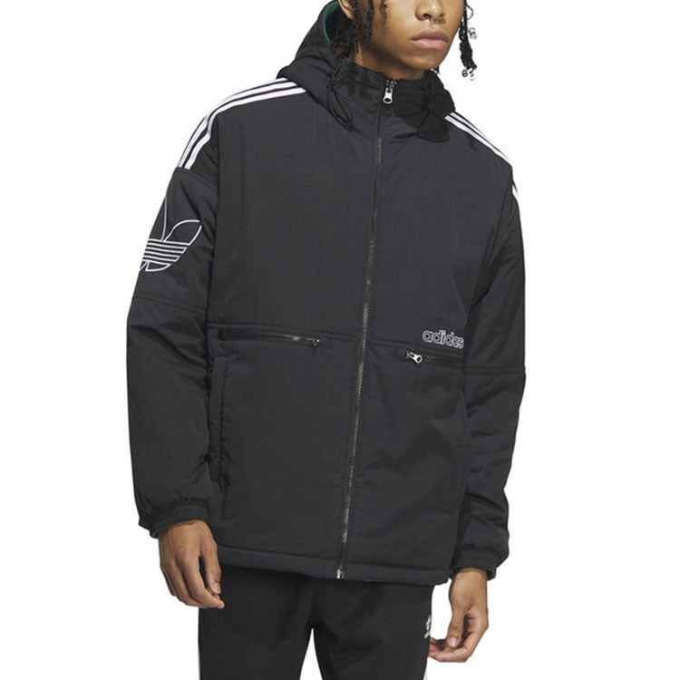 adidas Originals Reversible Down Jackets 'Black Green' IU4785 - 2