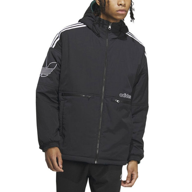 adidas adidas Originals Reversible Down Jackets 'Black Green' IU4785 outlook