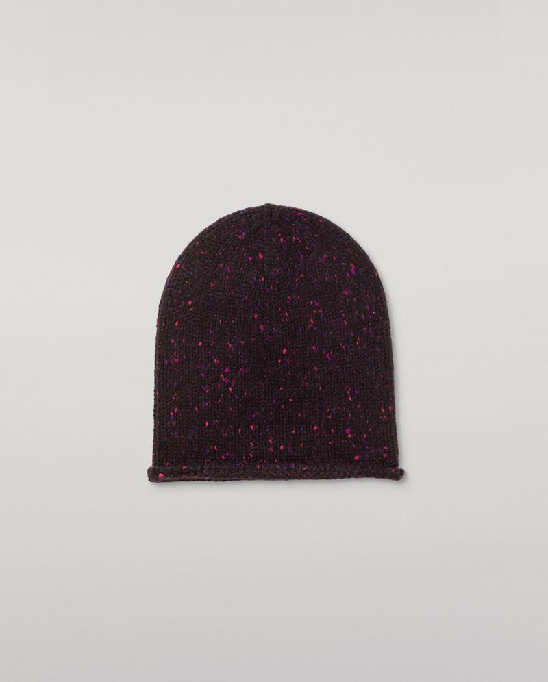 Tiree Purple Donegal Cashmere Beanie 1