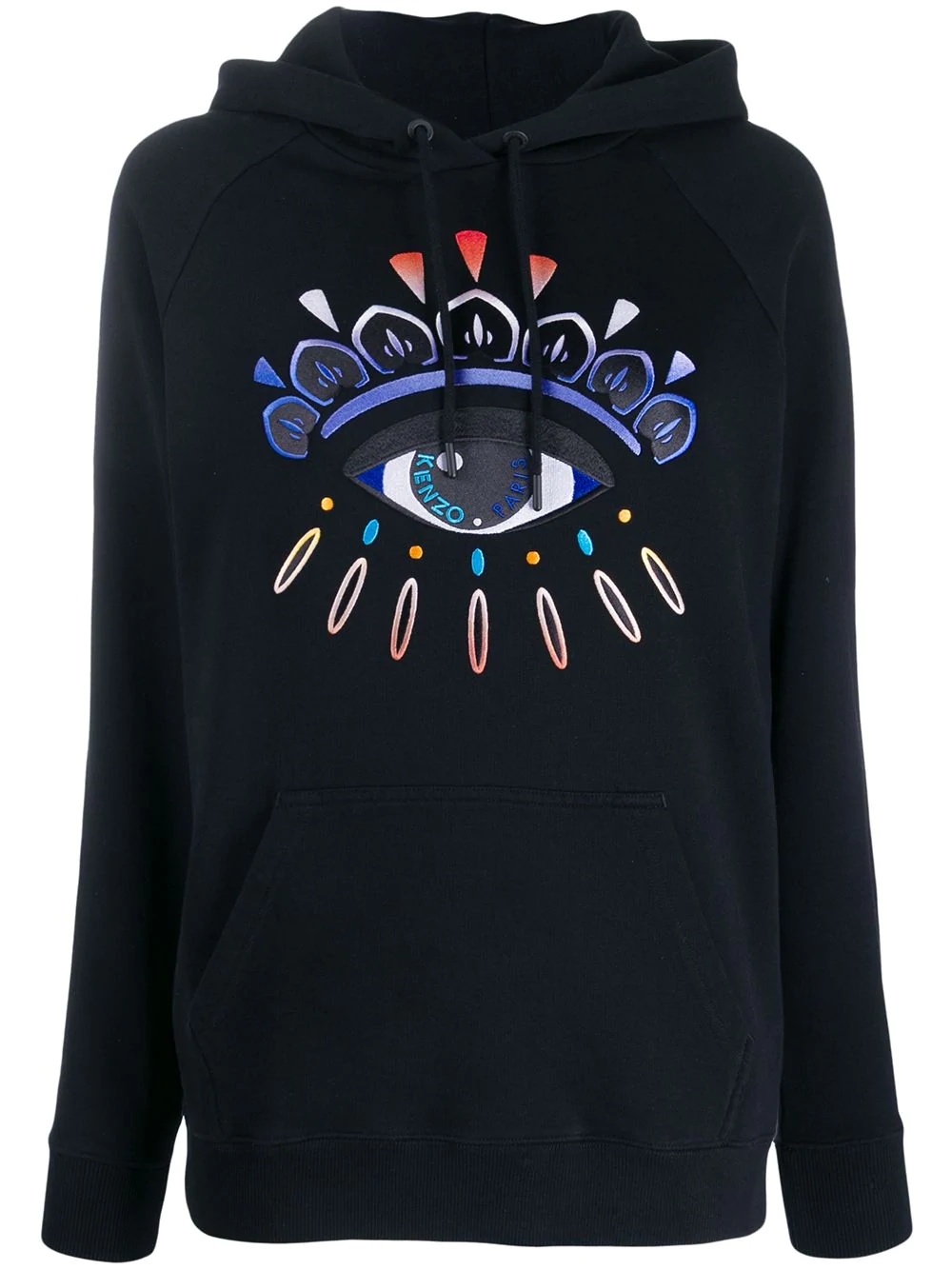 eye-embroidered hoodie - 1